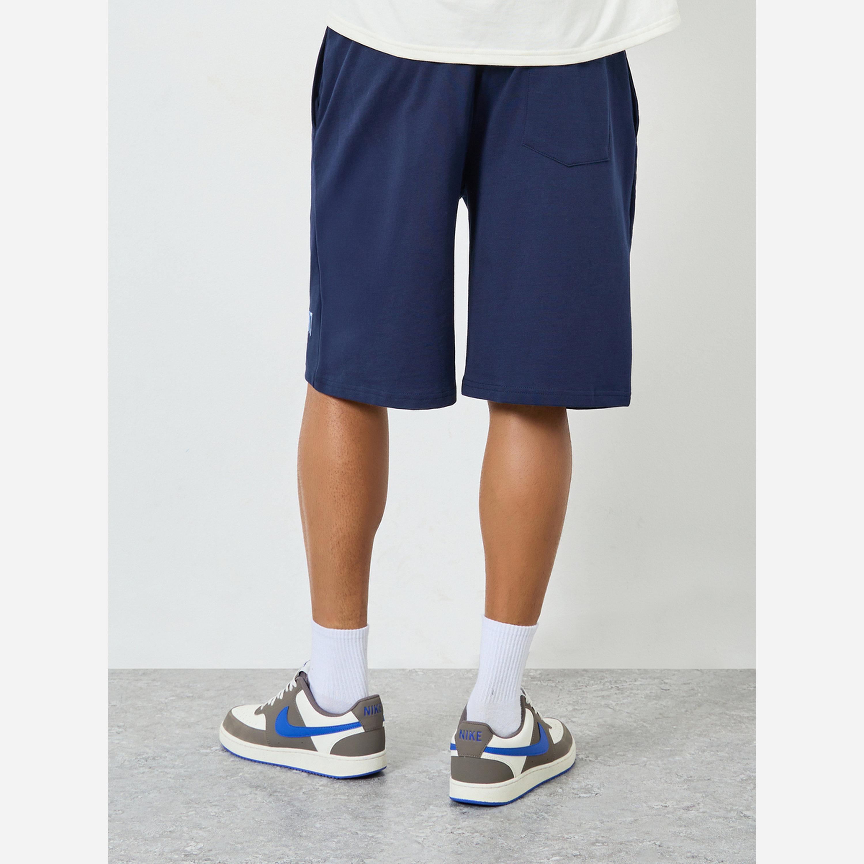 ستايلي - شورت رجالي مطرز لون أزرق داكن-men-clothing-bottoms-shorts-image-3