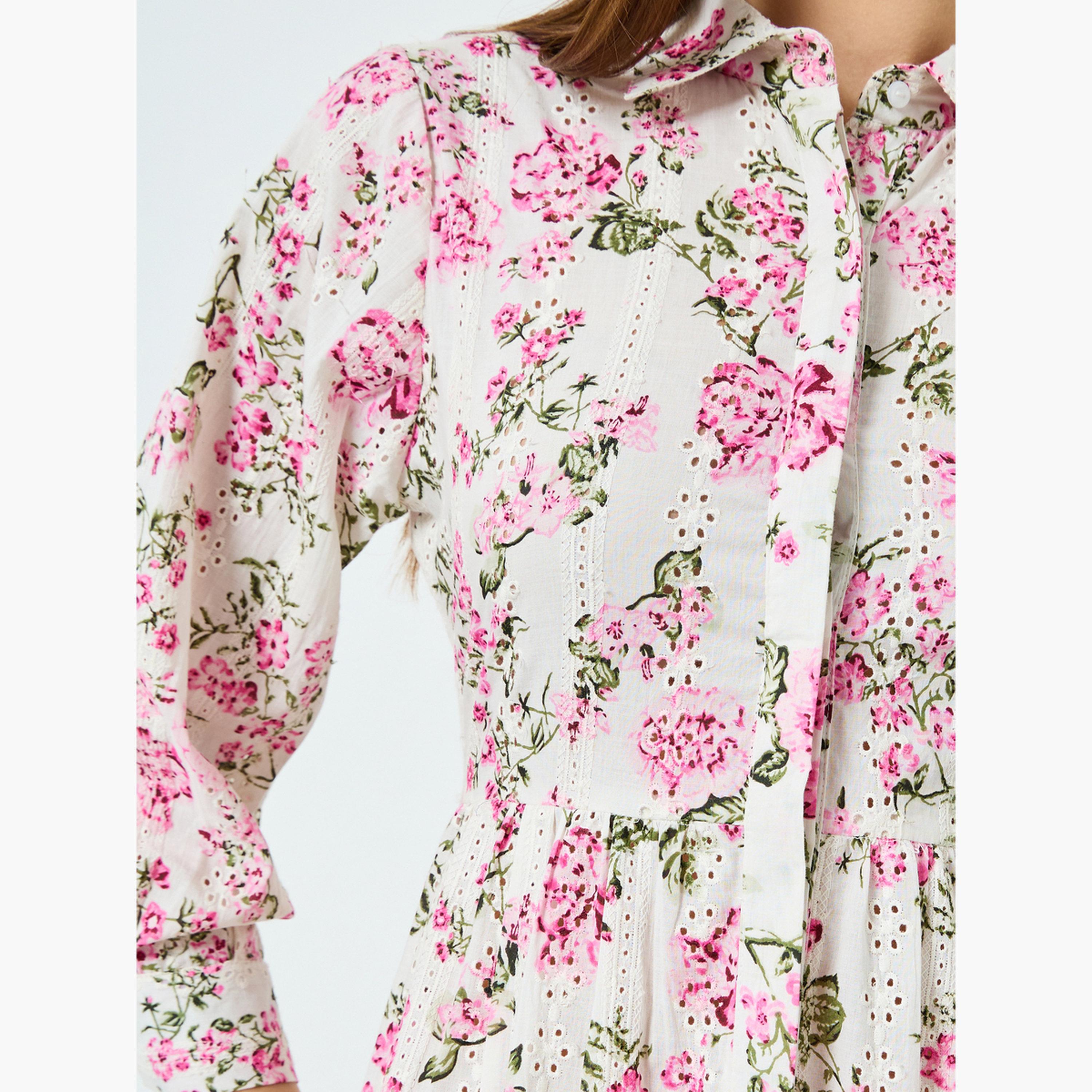 فستان ماكسي بأزرار وطبعة زهور-women-clothing-dresses-image-5