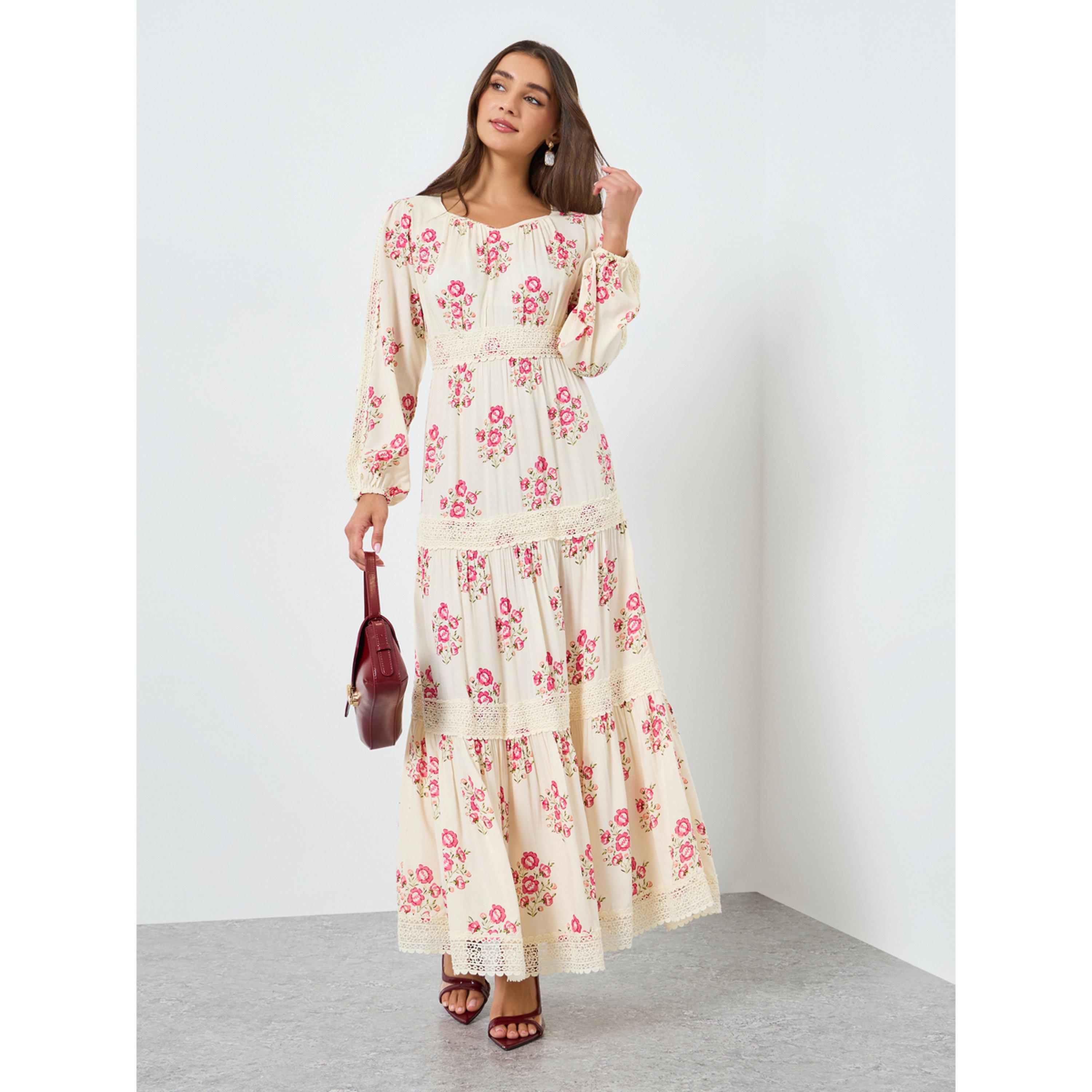 فستان طويل بطبقات وطبعة أزهار للنساء-women-clothing-dresses-image-1