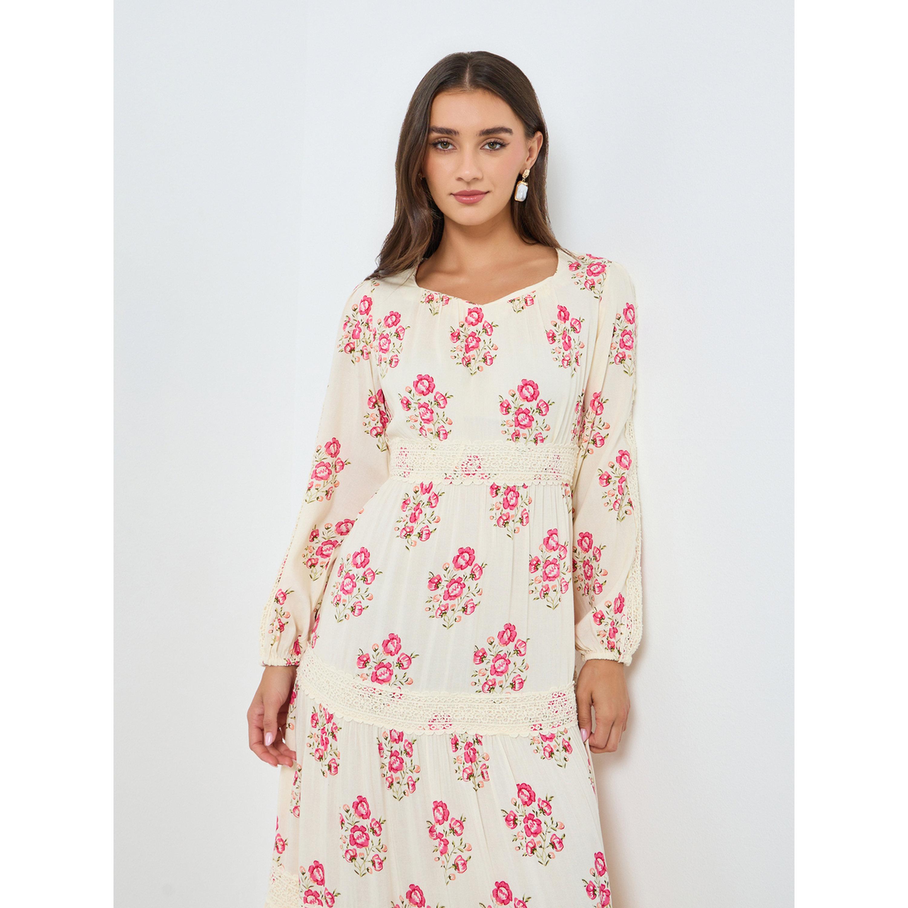 فستان طويل بطبقات وطبعة أزهار للنساء-women-clothing-dresses-image-2