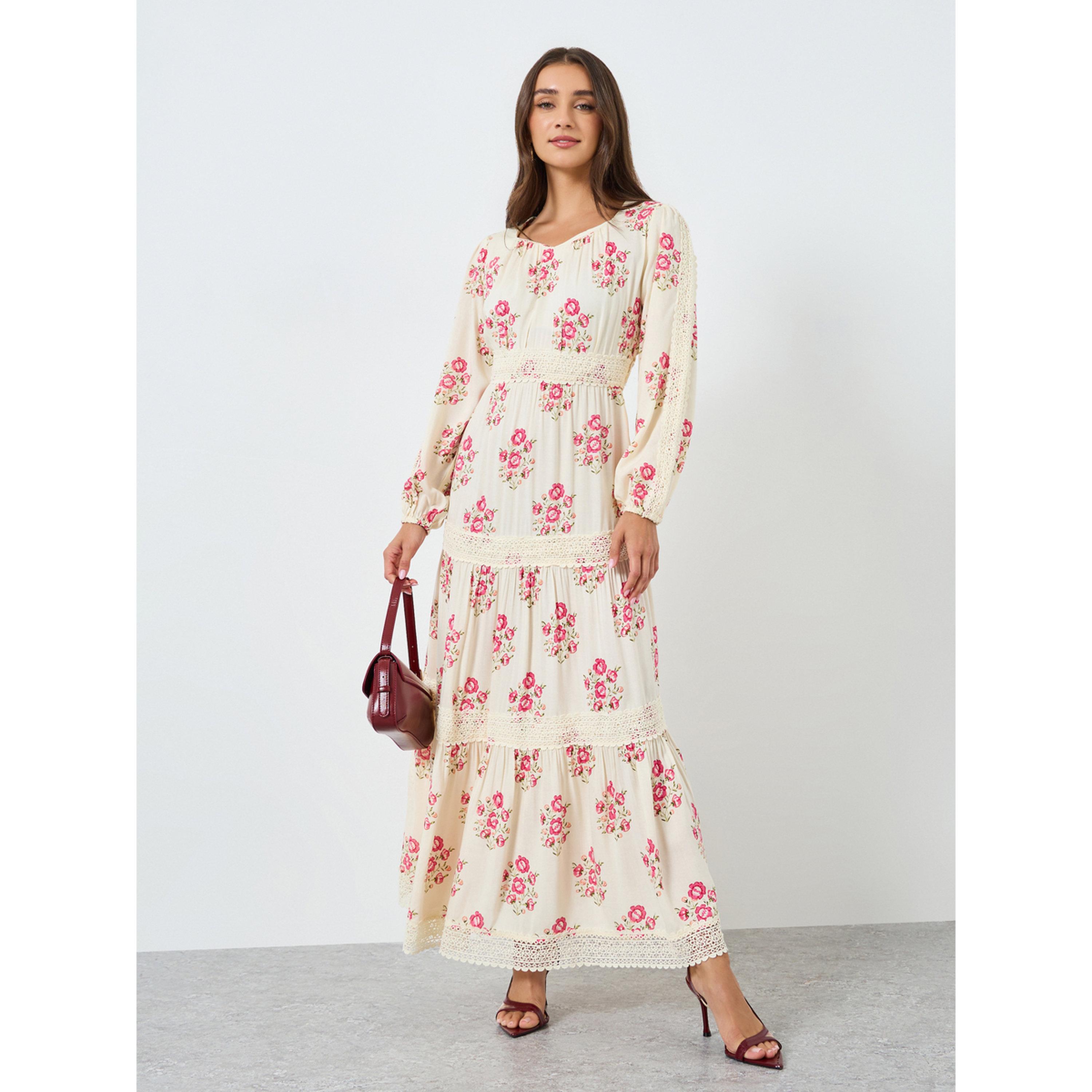 فستان طويل بطبقات وطبعة أزهار للنساء-women-clothing-dresses-image-3
