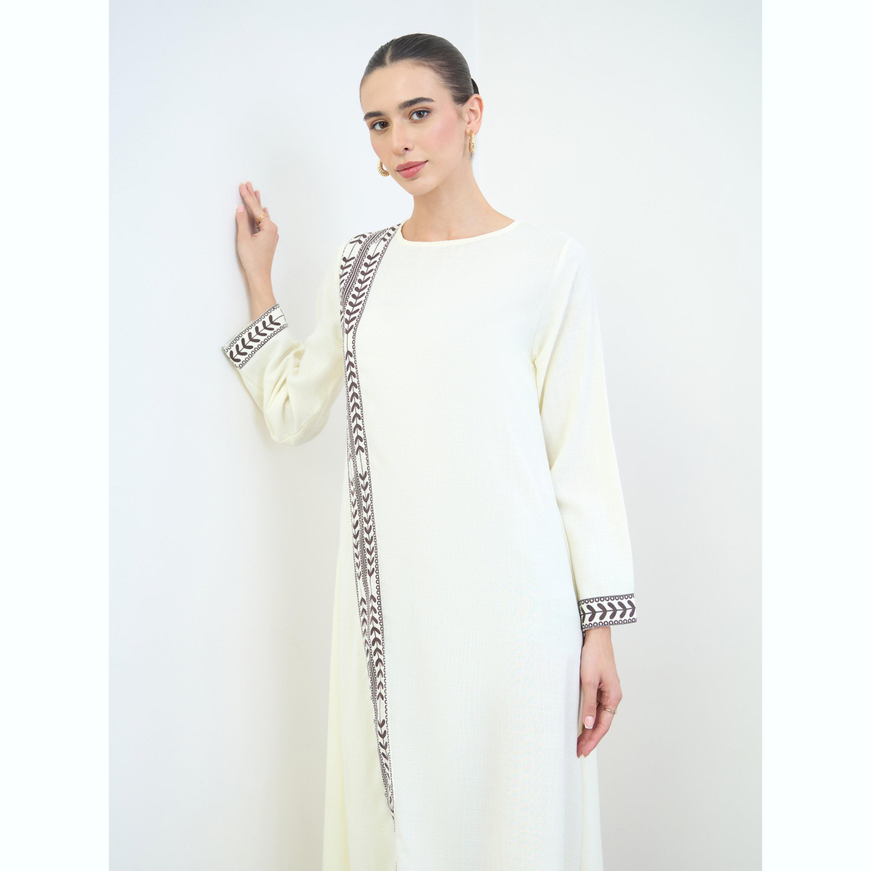 جلابية بأكمام طويلة مزينة بتفاصيل مطبعة-women-arabicclothing-jalabiyas-image-3