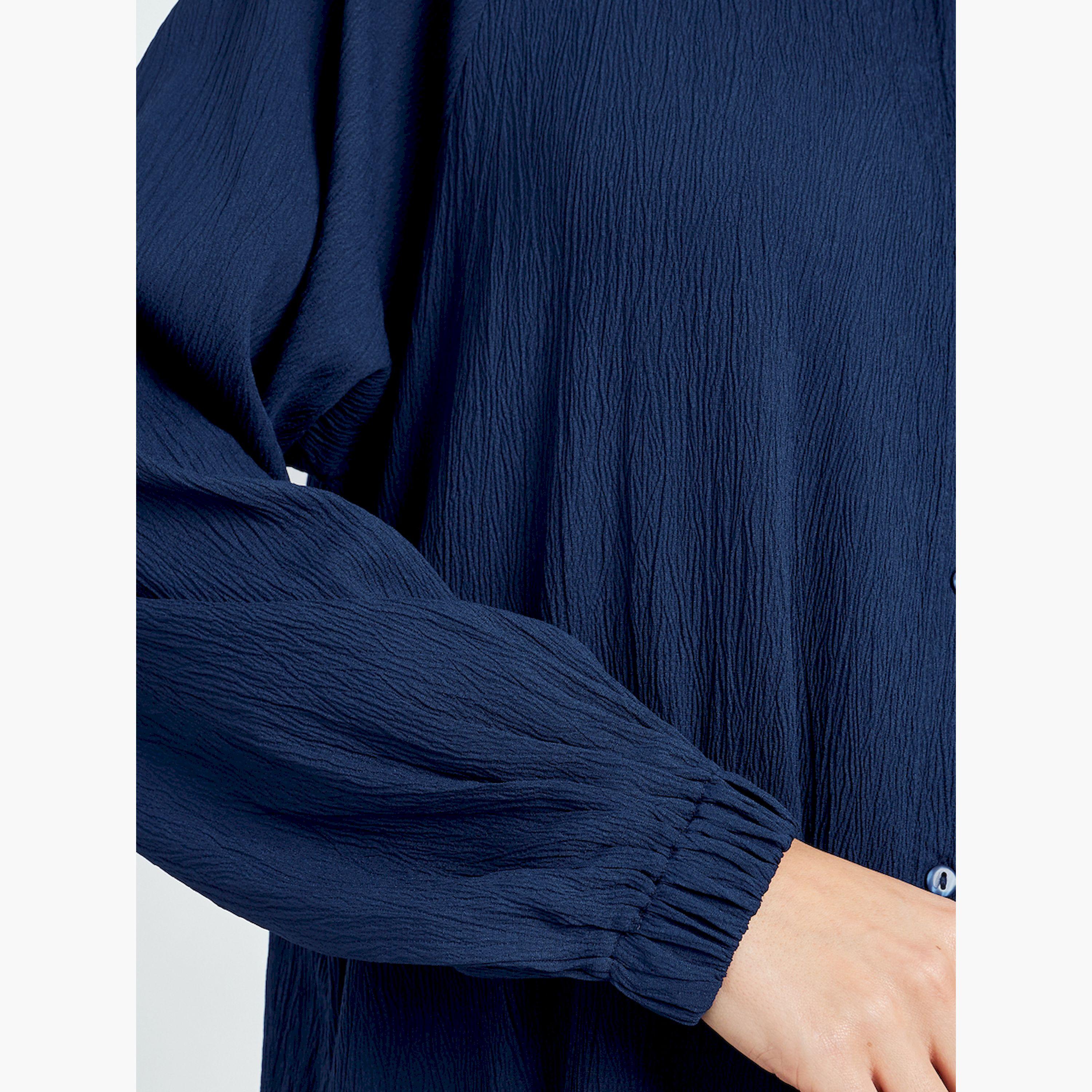 جلابية طويلة بحافة واسعة وأزرار غلق-women-arabicclothing-jalabiyas-image-5