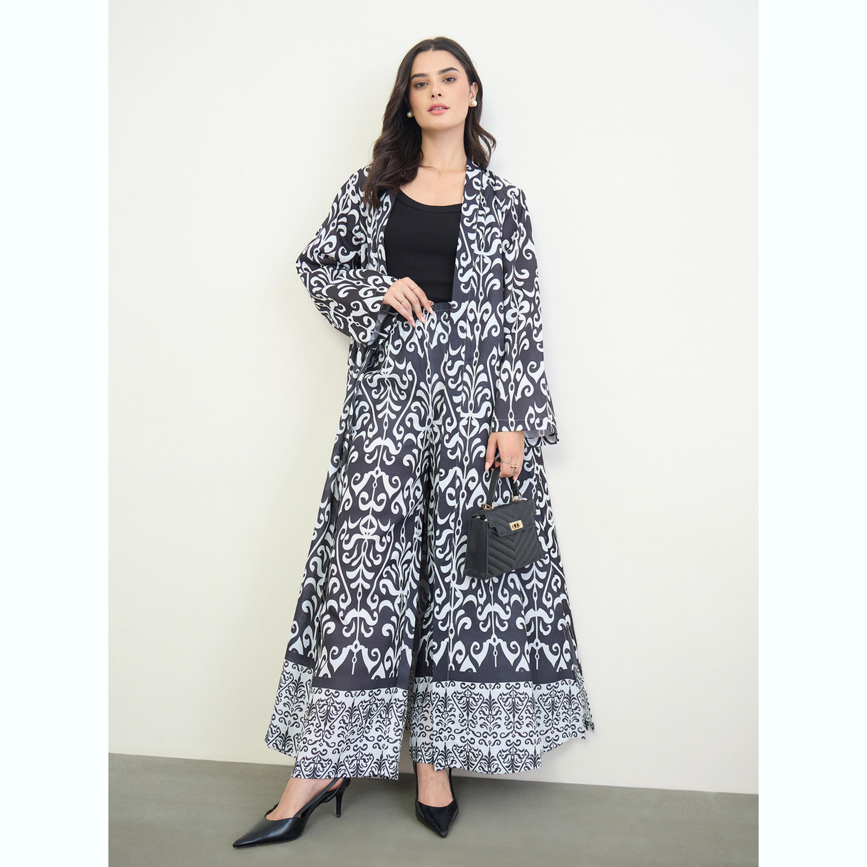 مجموعة من بنطال بأرجل واسعة وعباية مفتوحة مطبوعة-women-arabicclothing-sets-image-2