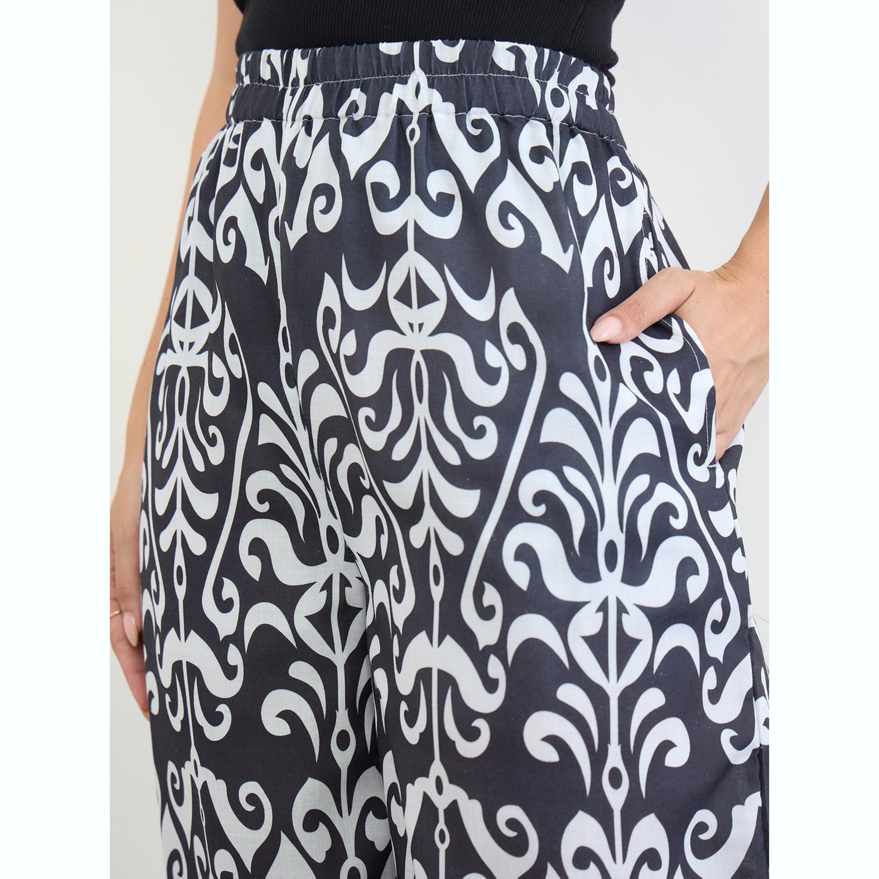 مجموعة من بنطال بأرجل واسعة وعباية مفتوحة مطبوعة-women-arabicclothing-sets-image-6