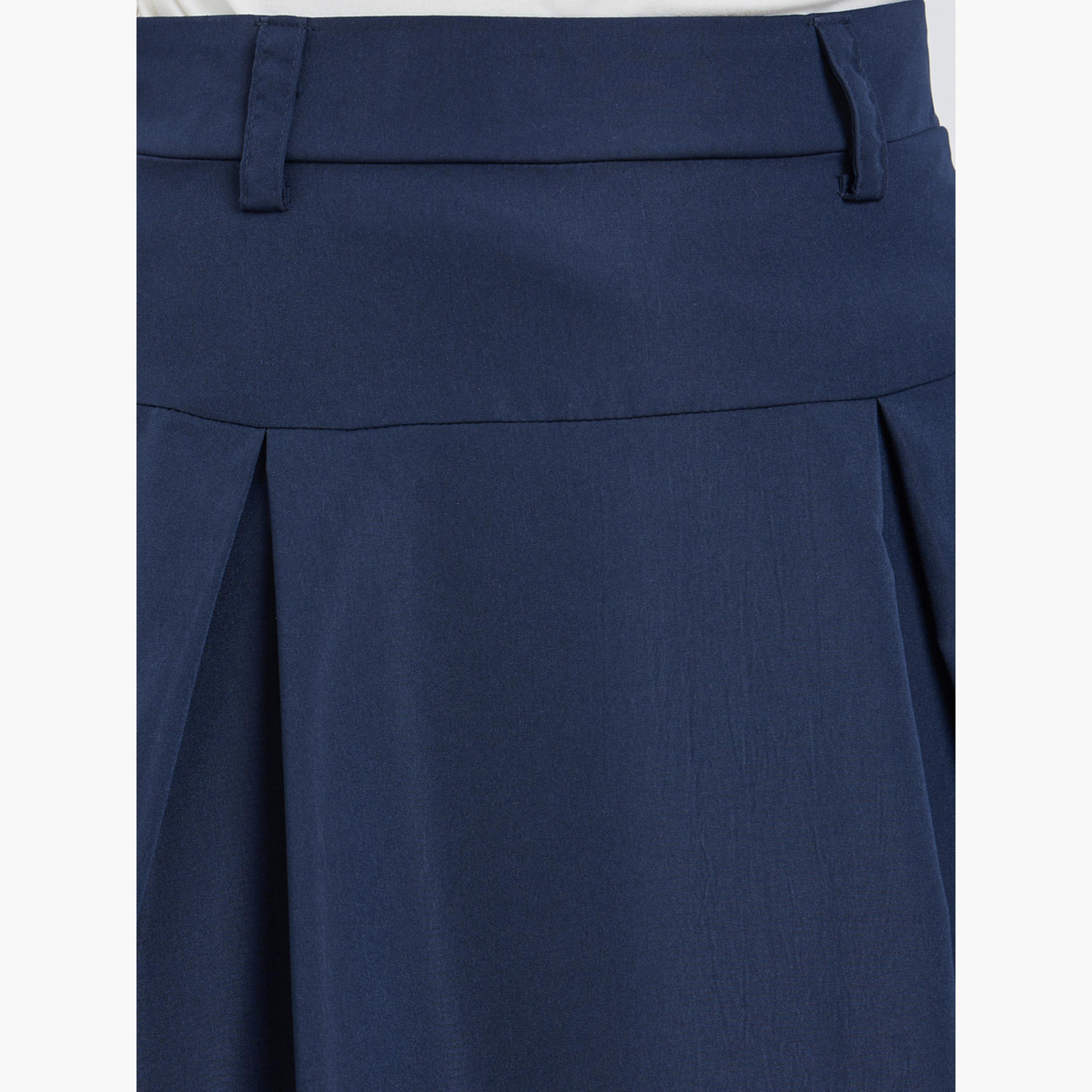 ستايلي - تنورة ماكسي مطوية ومكسّرة على شكل حرف A للنساء-women-clothing-bottoms-skirts-image-4