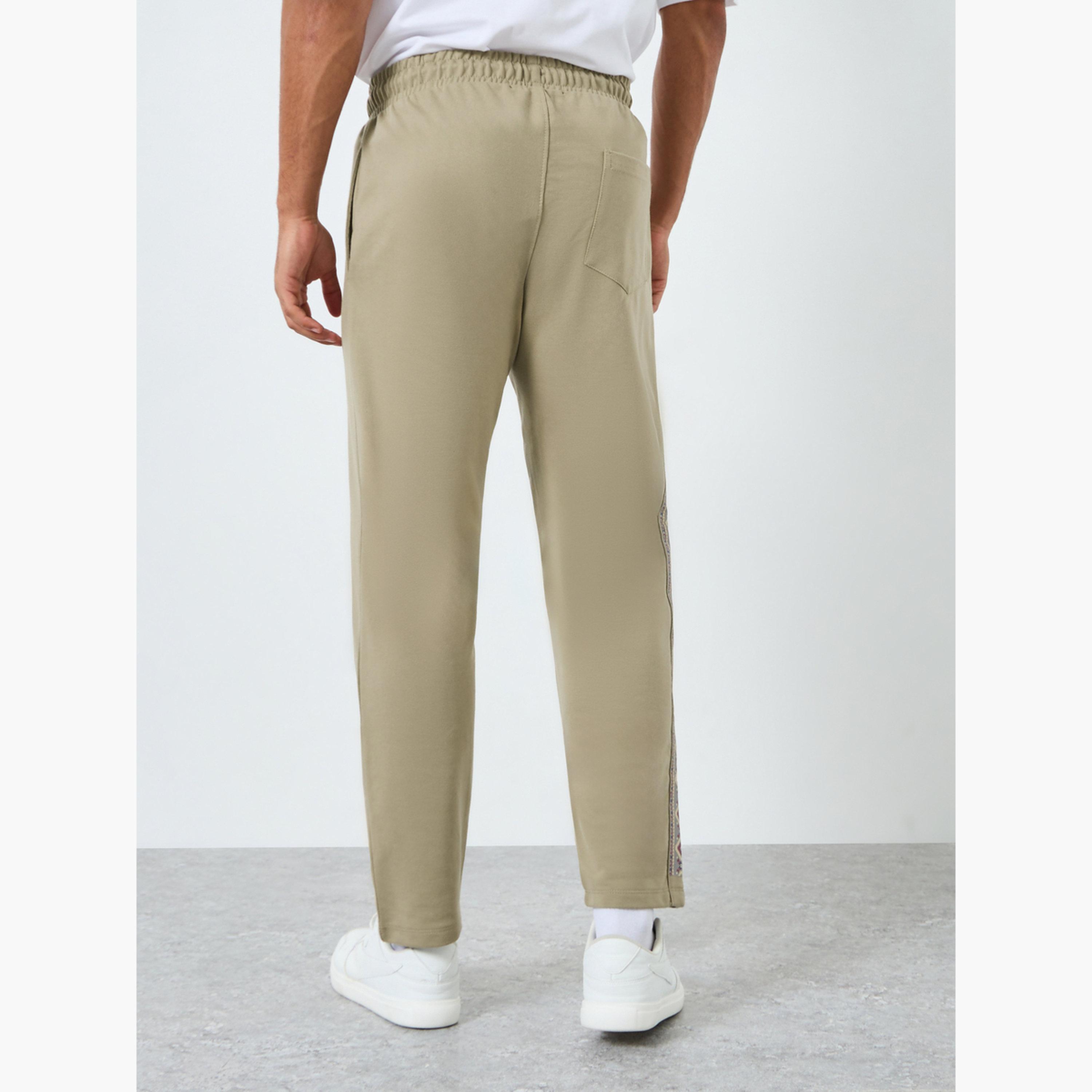 جوغر قصة ضيقة بأجزاء مطبوعة جرافيك-men-clothing-bottoms-joggers-image-2