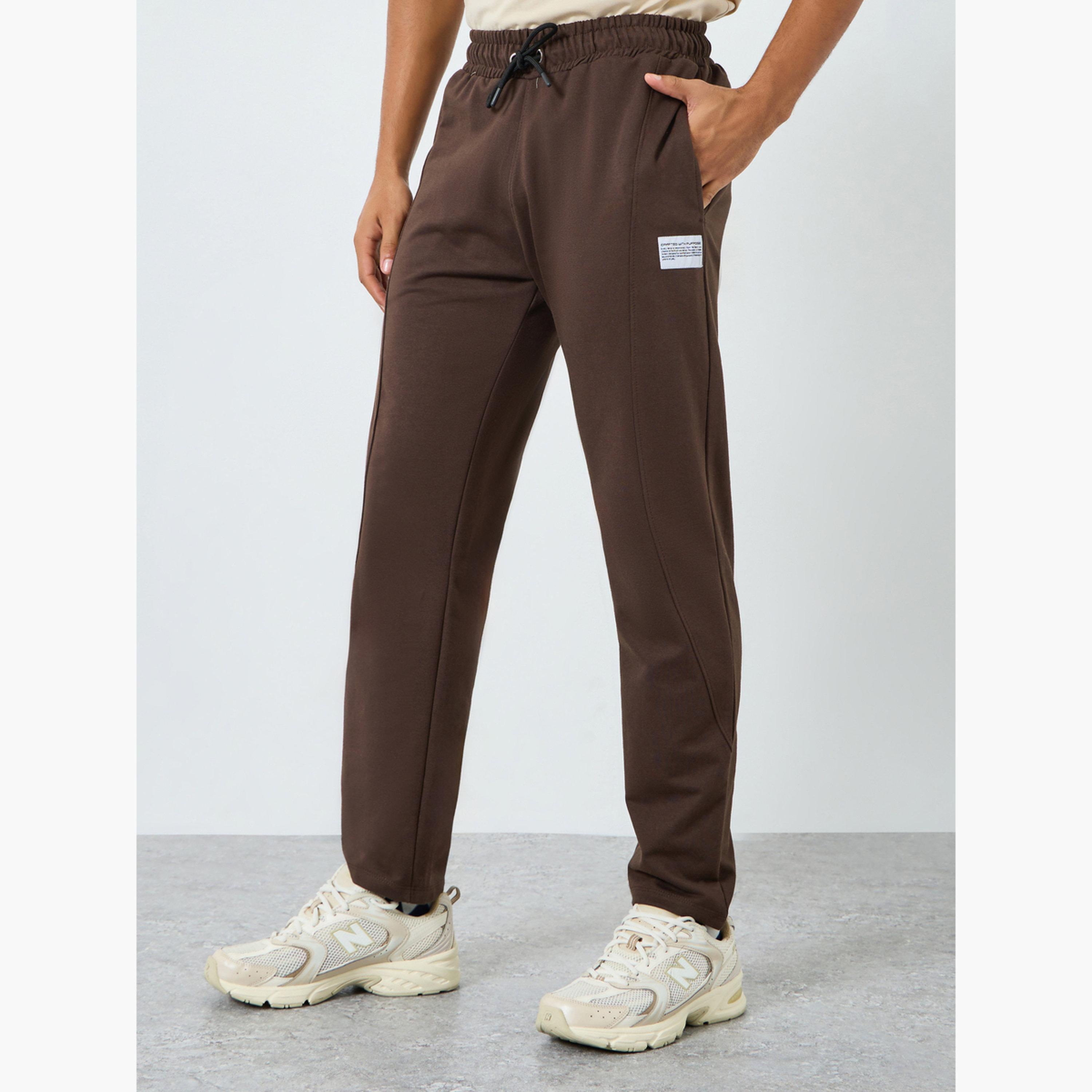 Styli Men Slim Fit Terry Paneled Elasticated Joggers-men-clothing-bottoms-joggers-image-1