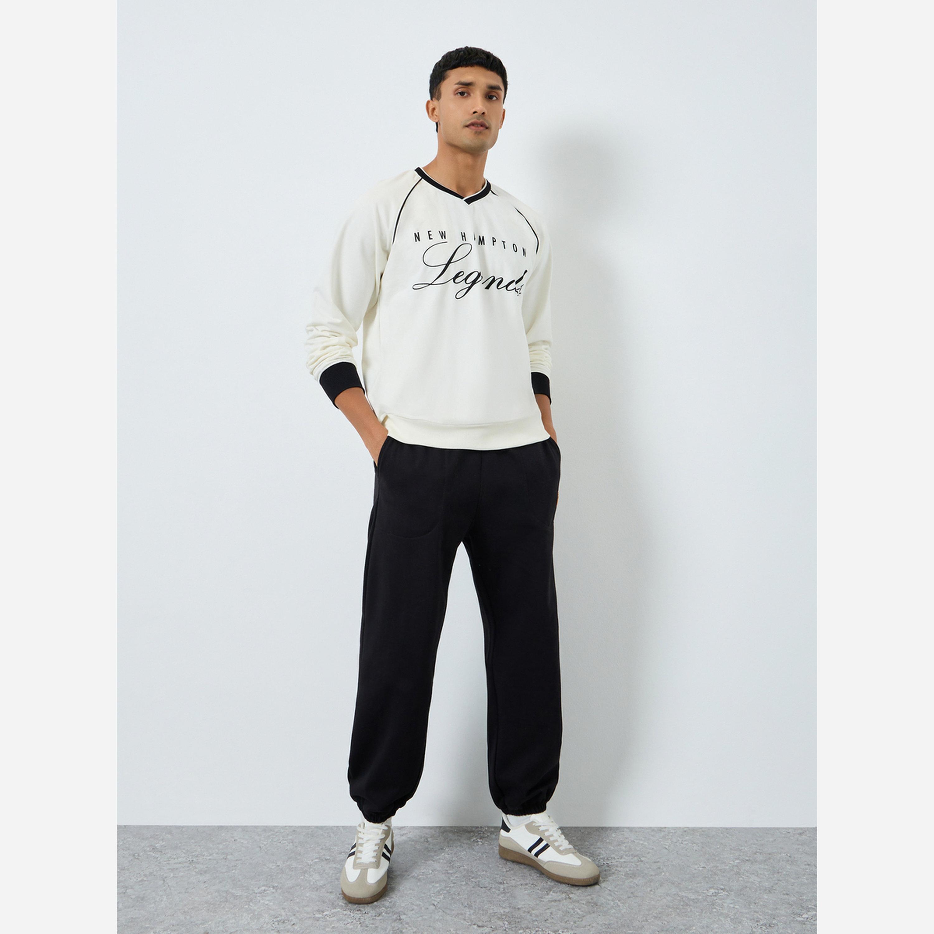 ستايلي - بنطال رياضي رجالي لون أسود صوف مقاس واسع-men-clothing-bottoms-joggers-image-2