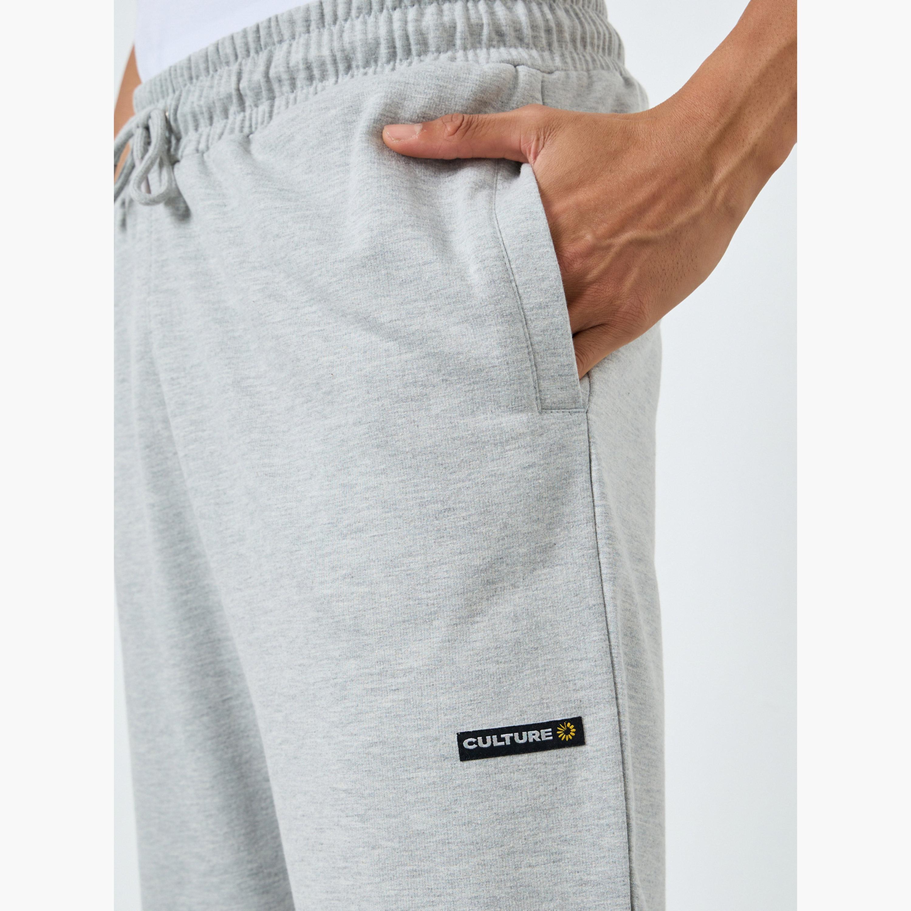 Styli Men Grey Wide Leg Fleece Joggers-men-clothing-bottoms-joggers-image-3
