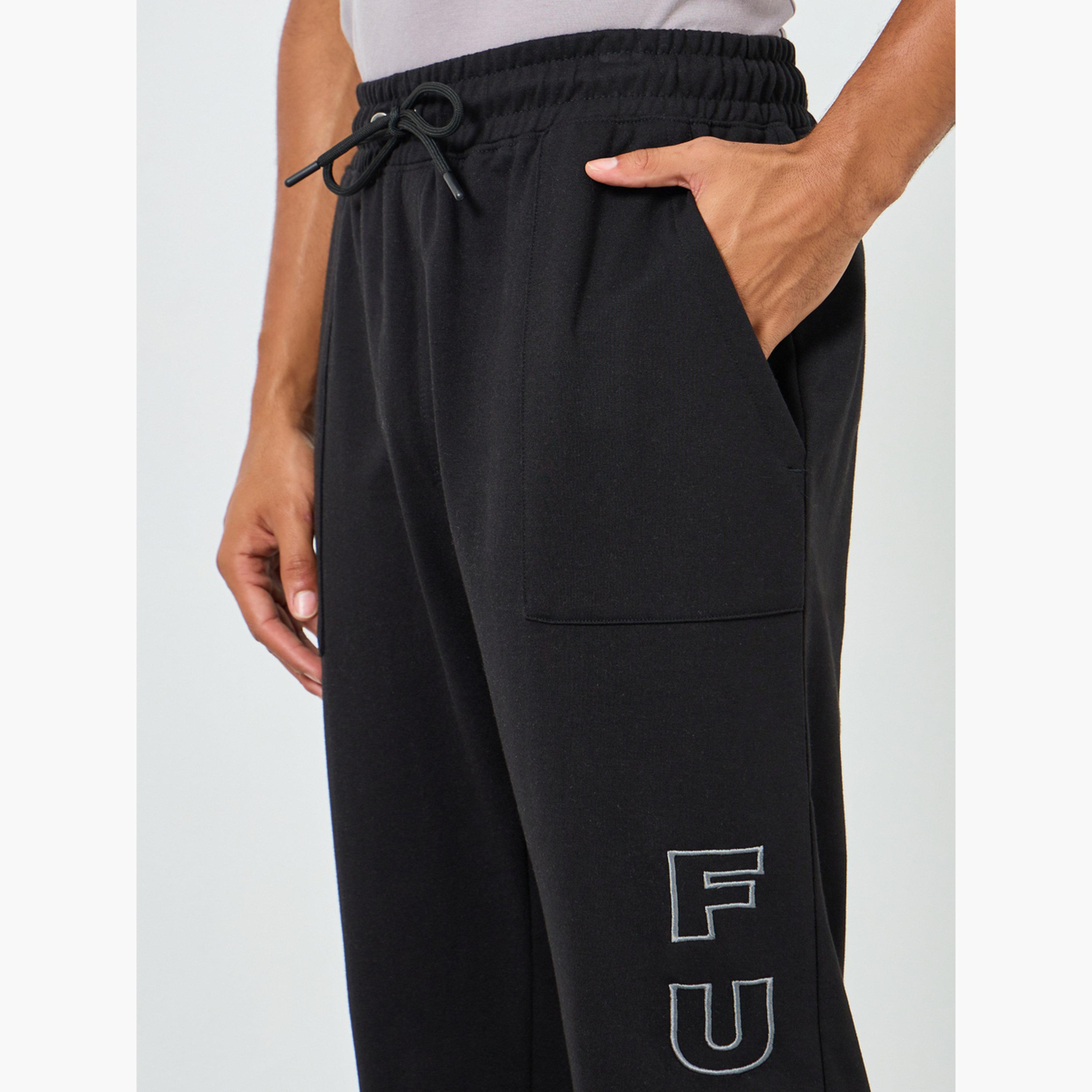 Styli Men Relaxed Fleece Embroidered Joggers-men-clothing-bottoms-joggers-image-4