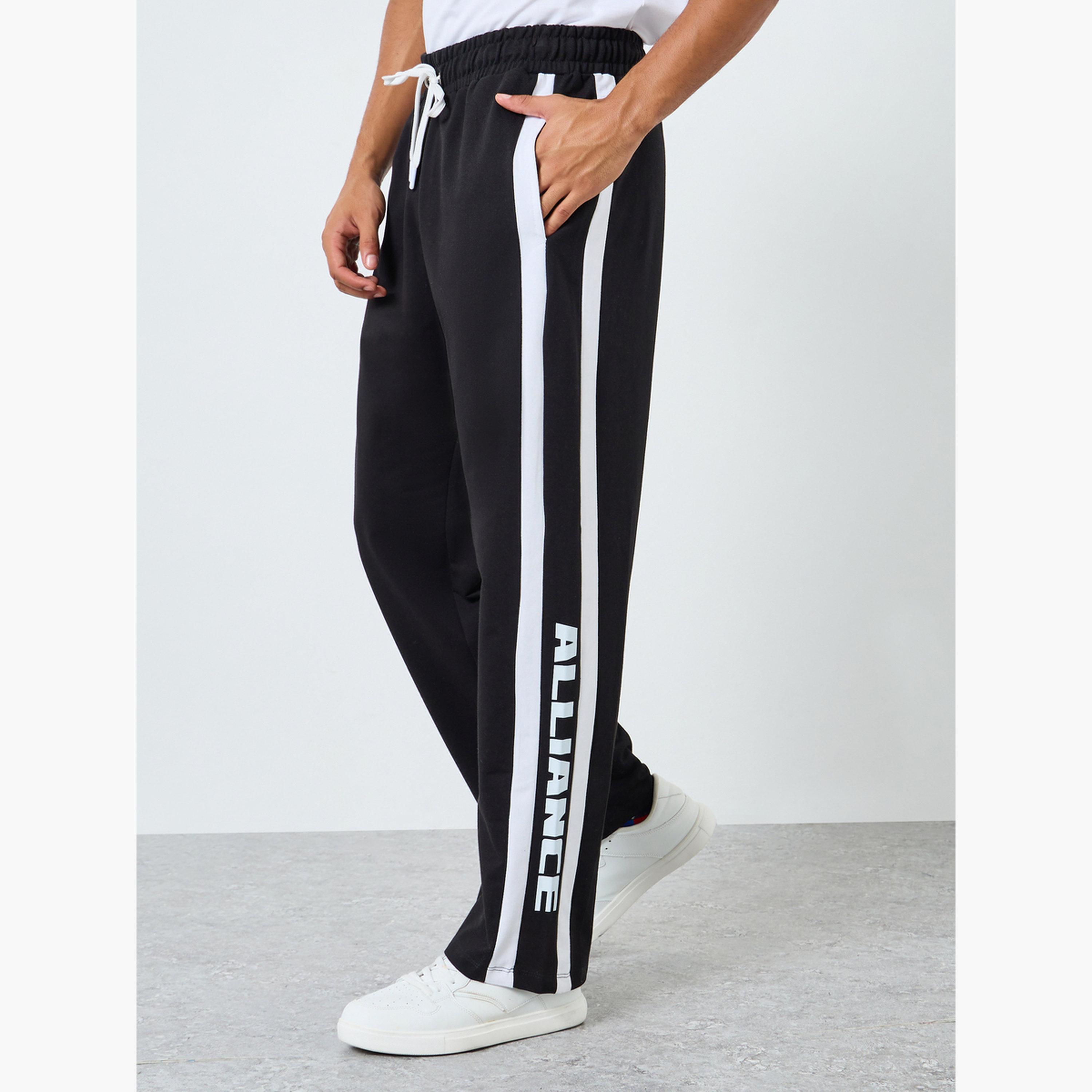 Styli Men Oversized Terry Side Tape Printed Joggers-men-clothing-bottoms-joggers-image-1