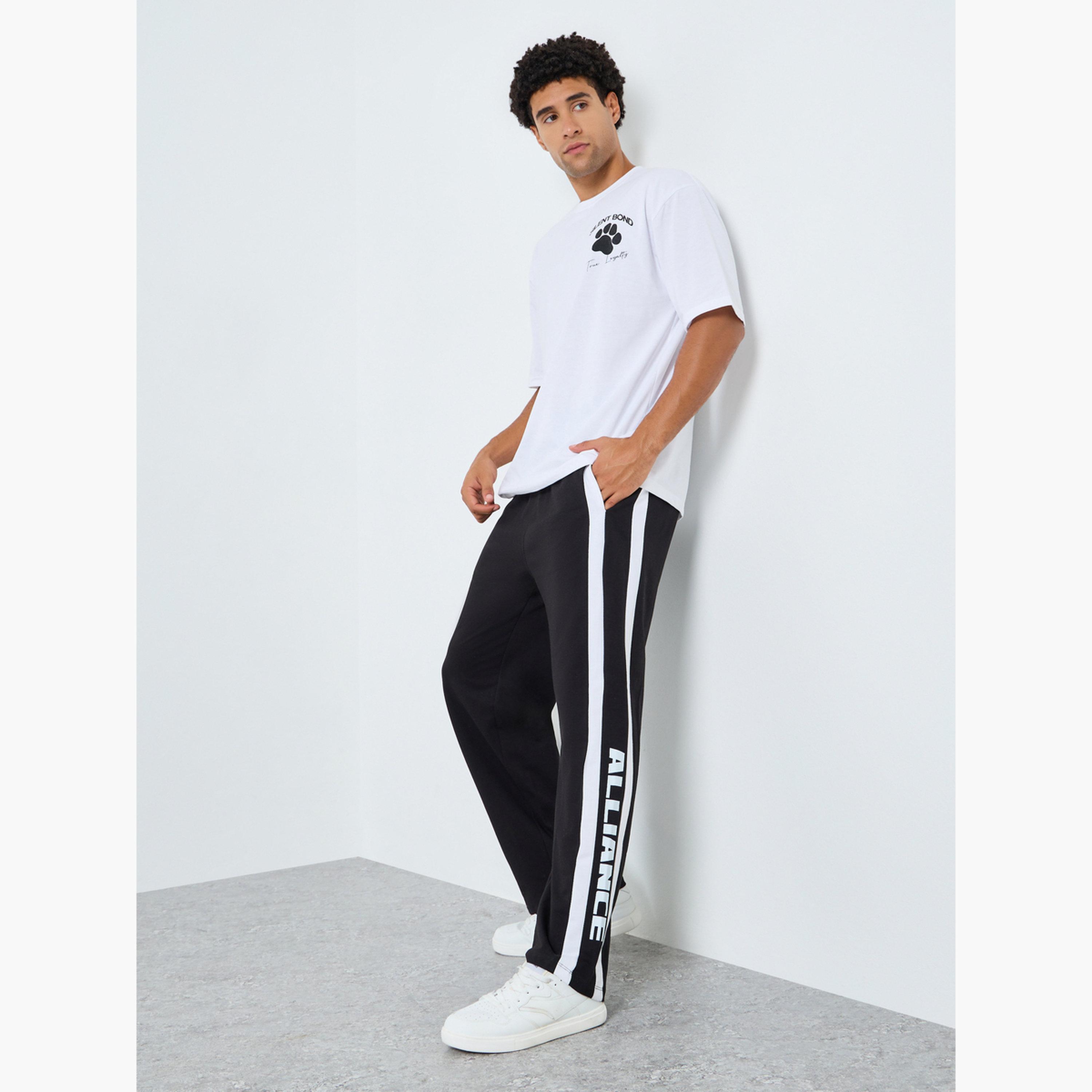 Styli Men Oversized Terry Side Tape Printed Joggers-men-clothing-bottoms-joggers-image-2