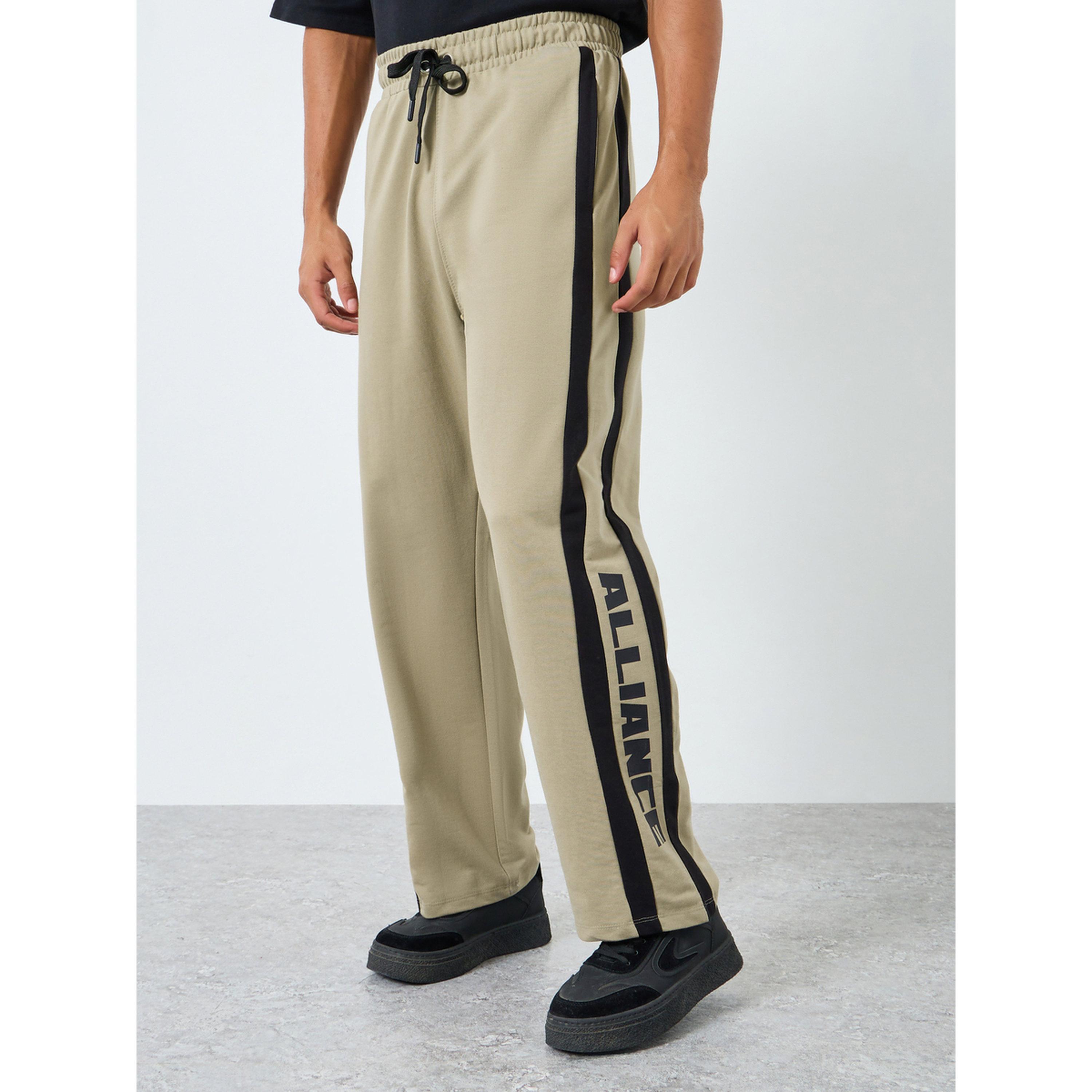 بنطال جوغر تيري رجالي فضفاض ومخطط-men-clothing-bottoms-joggers-image-1
