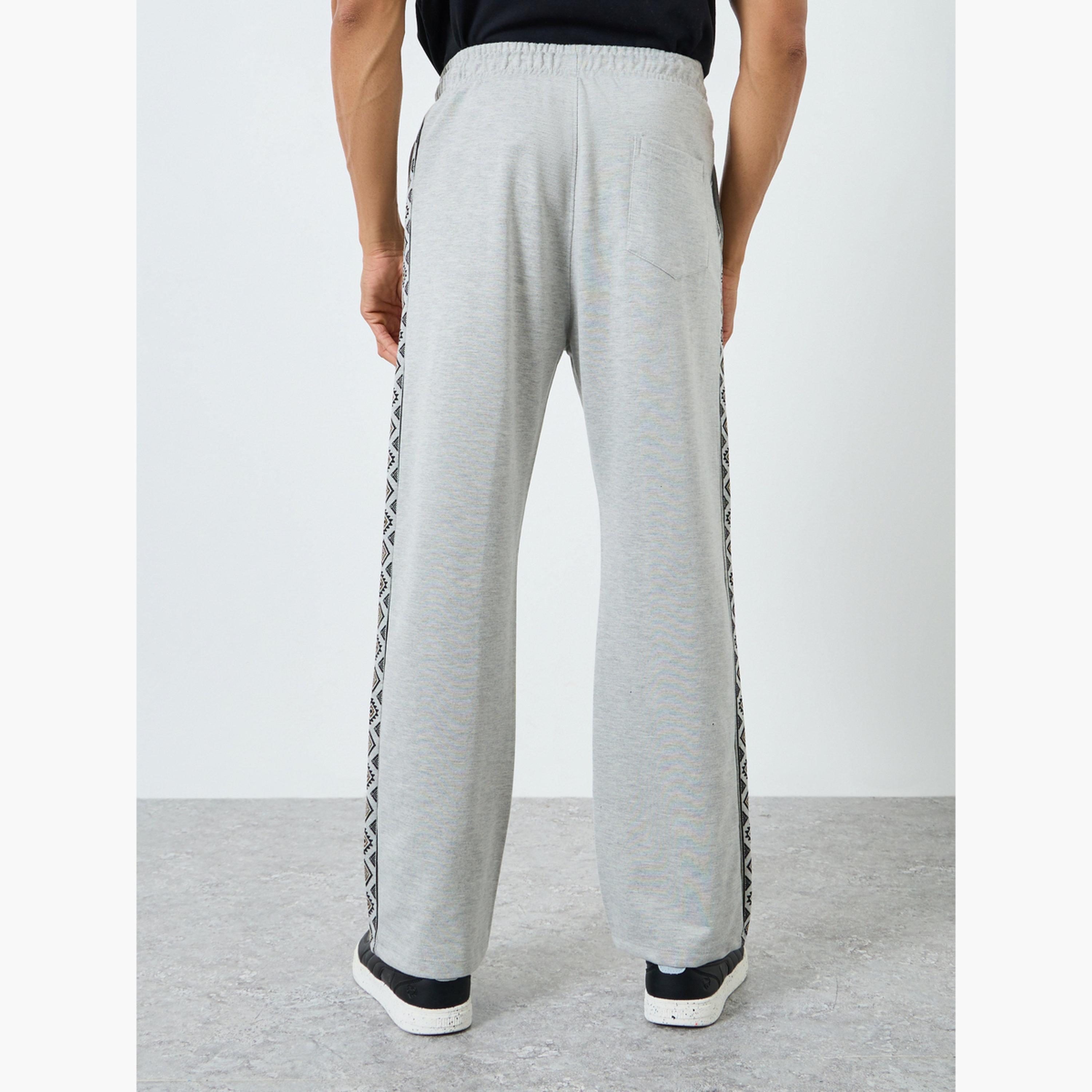 Styli Men Grey Printed Side Panel Joggers-men-clothing-bottoms-joggers-image-4