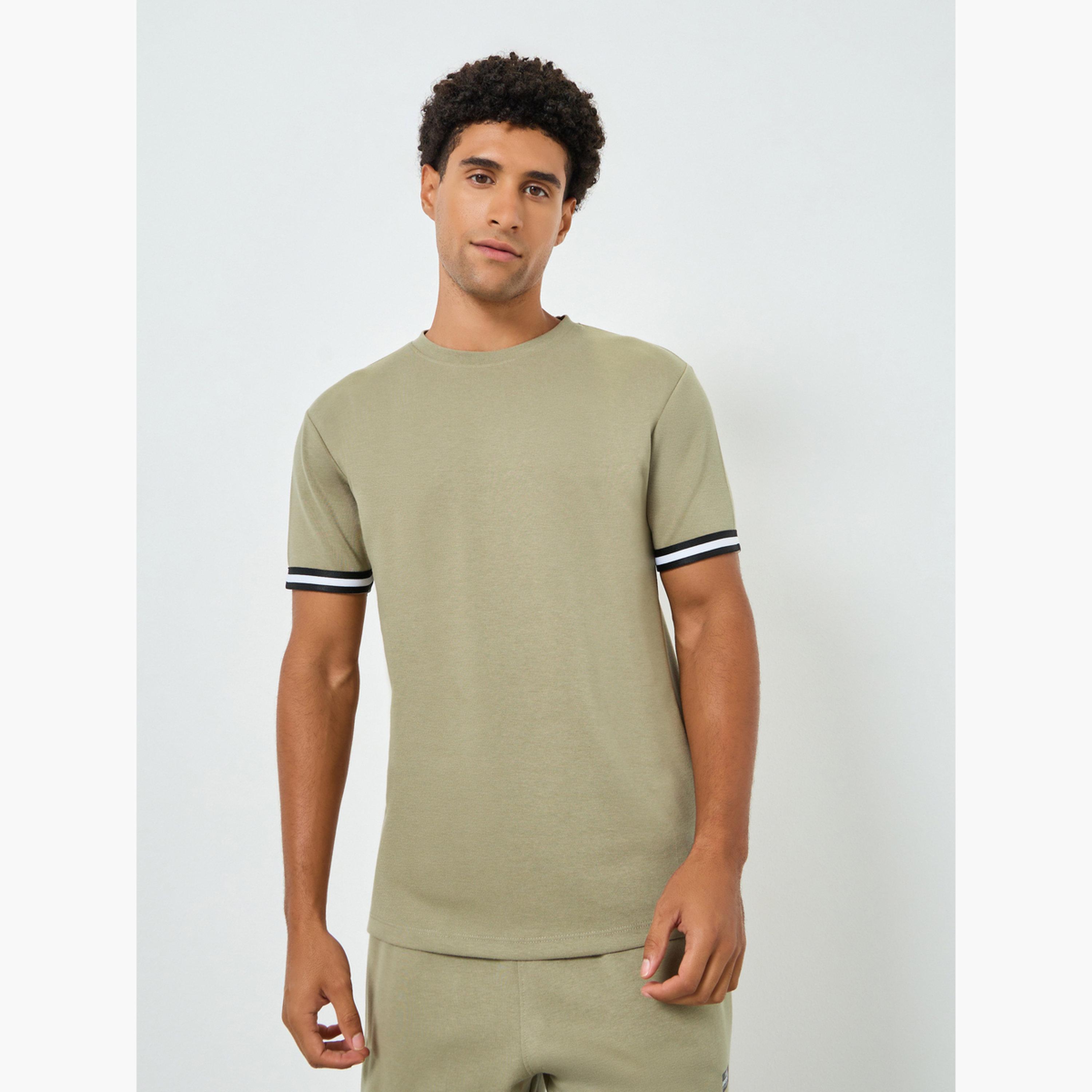 Styli Men Taping Detail Regular Fit T-Shirt and Shorts Co-Ords-men-clothing-coordsets-image-2