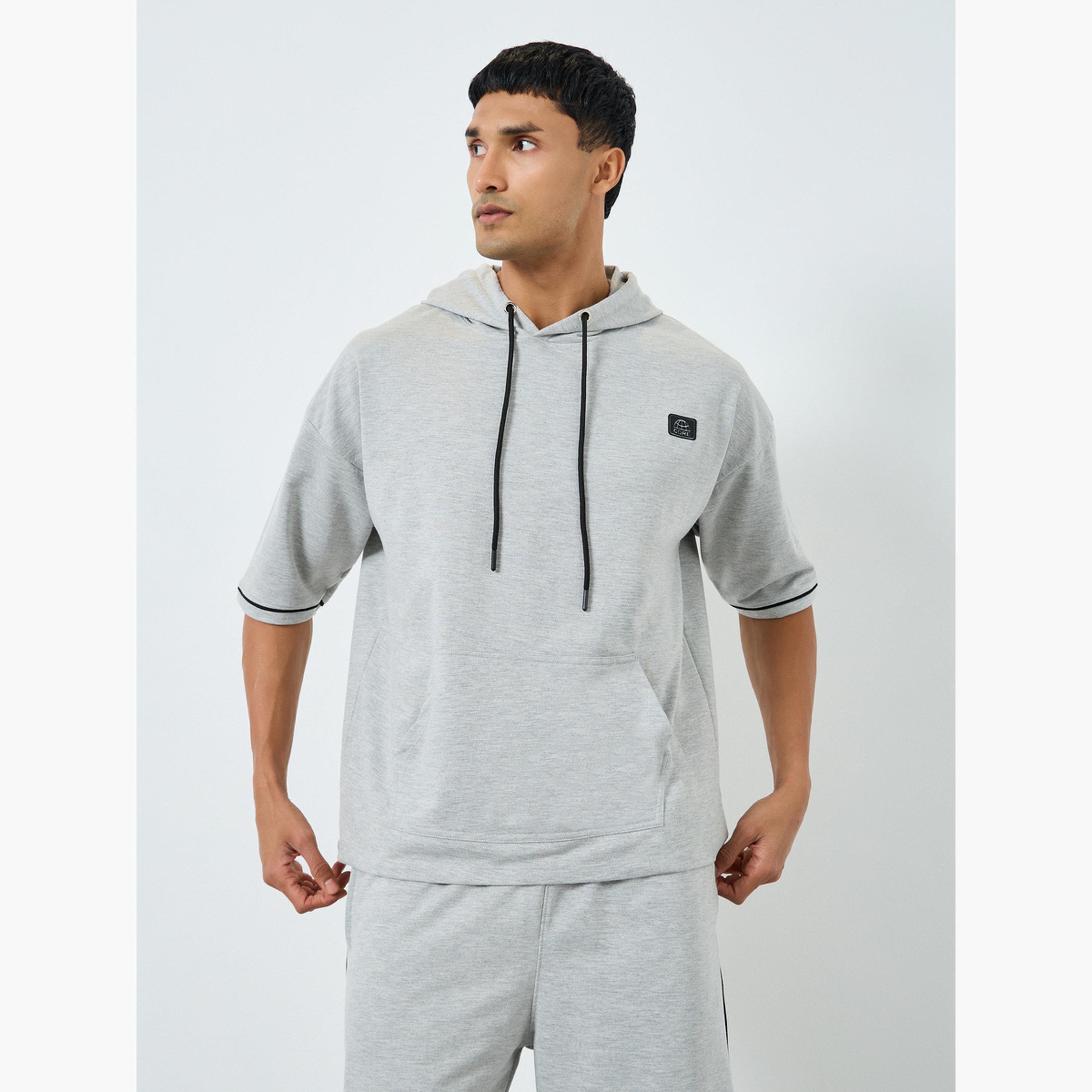 Styli Men Hooded Oversized T-Shirt and Shorts Co-Ords-men-clothing-coordsets-image-2