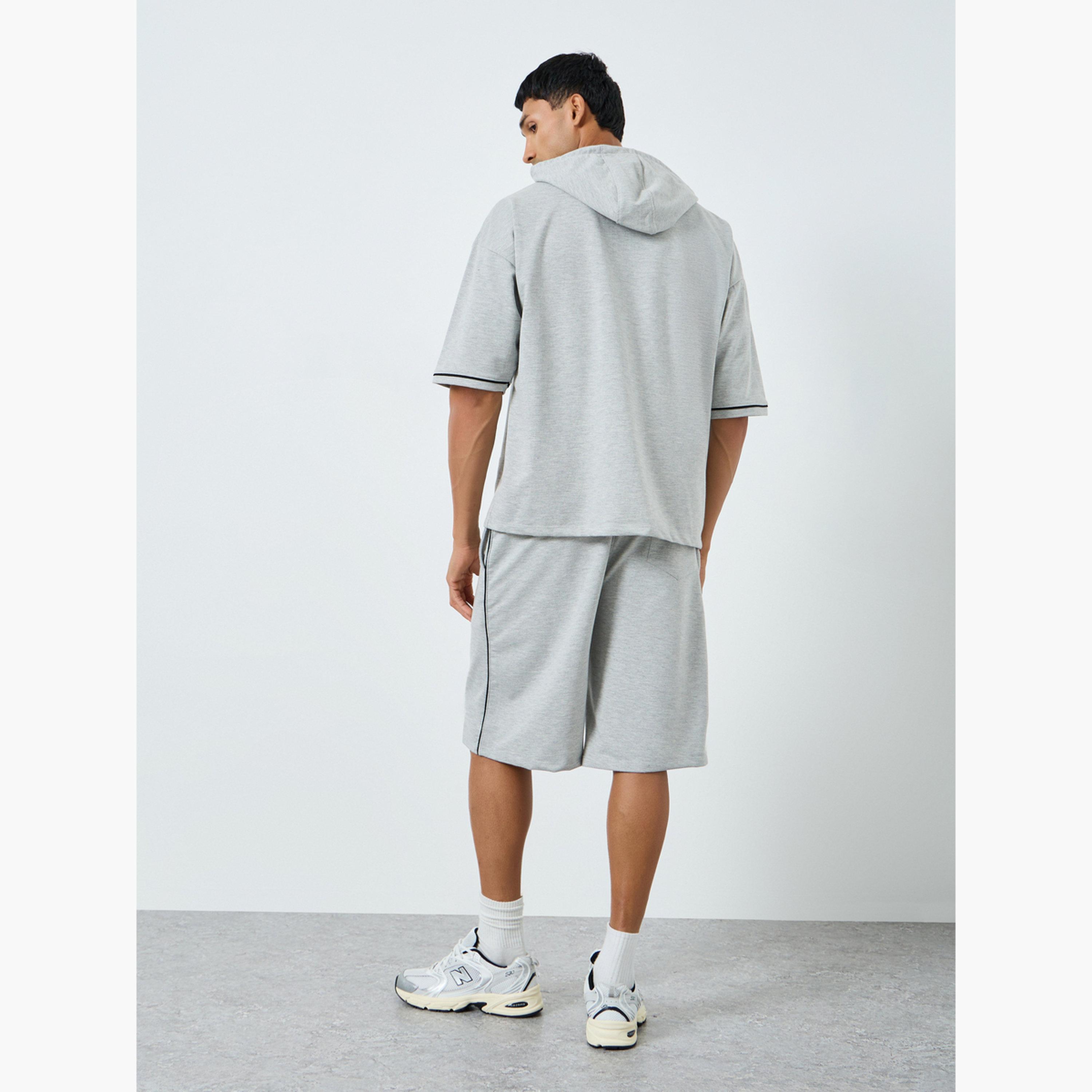Styli Men Hooded Oversized T-Shirt and Shorts Co-Ords-men-clothing-coordsets-image-3