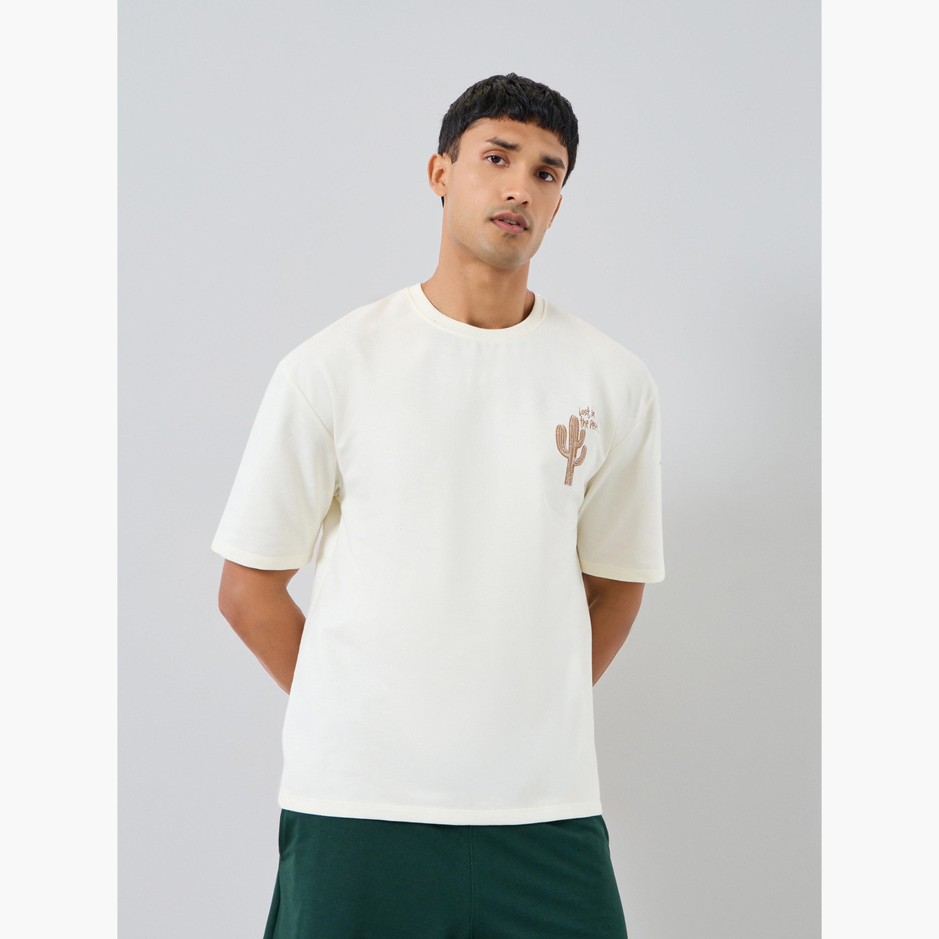 Styli Men Graphic Oversized T-Shirt and Shorts Co-Ords-men-clothing-coordsets-image-2