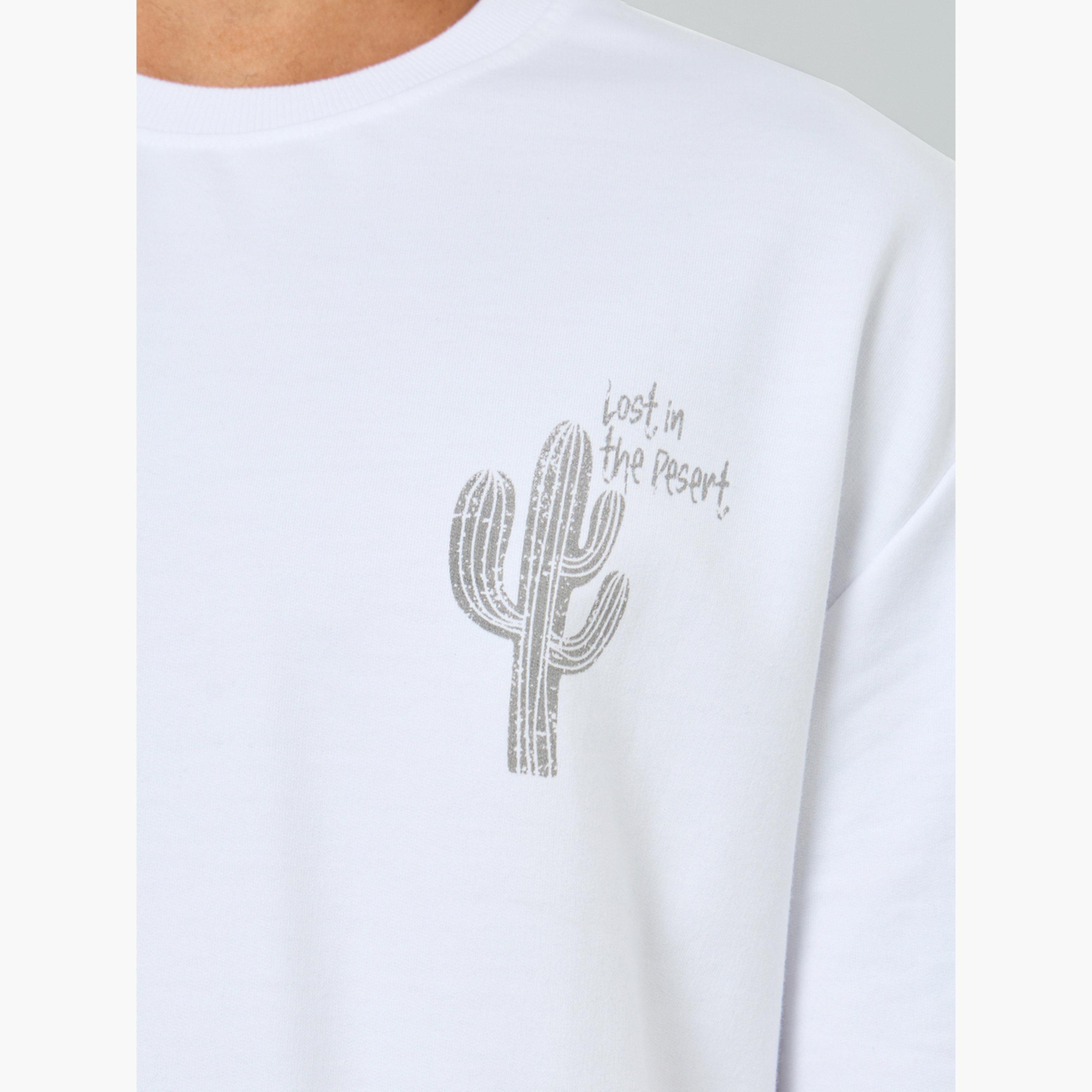 Styli Men Graphic Oversized T-Shirt and Shorts Co-Ords-men-clothing-coordsets-image-3
