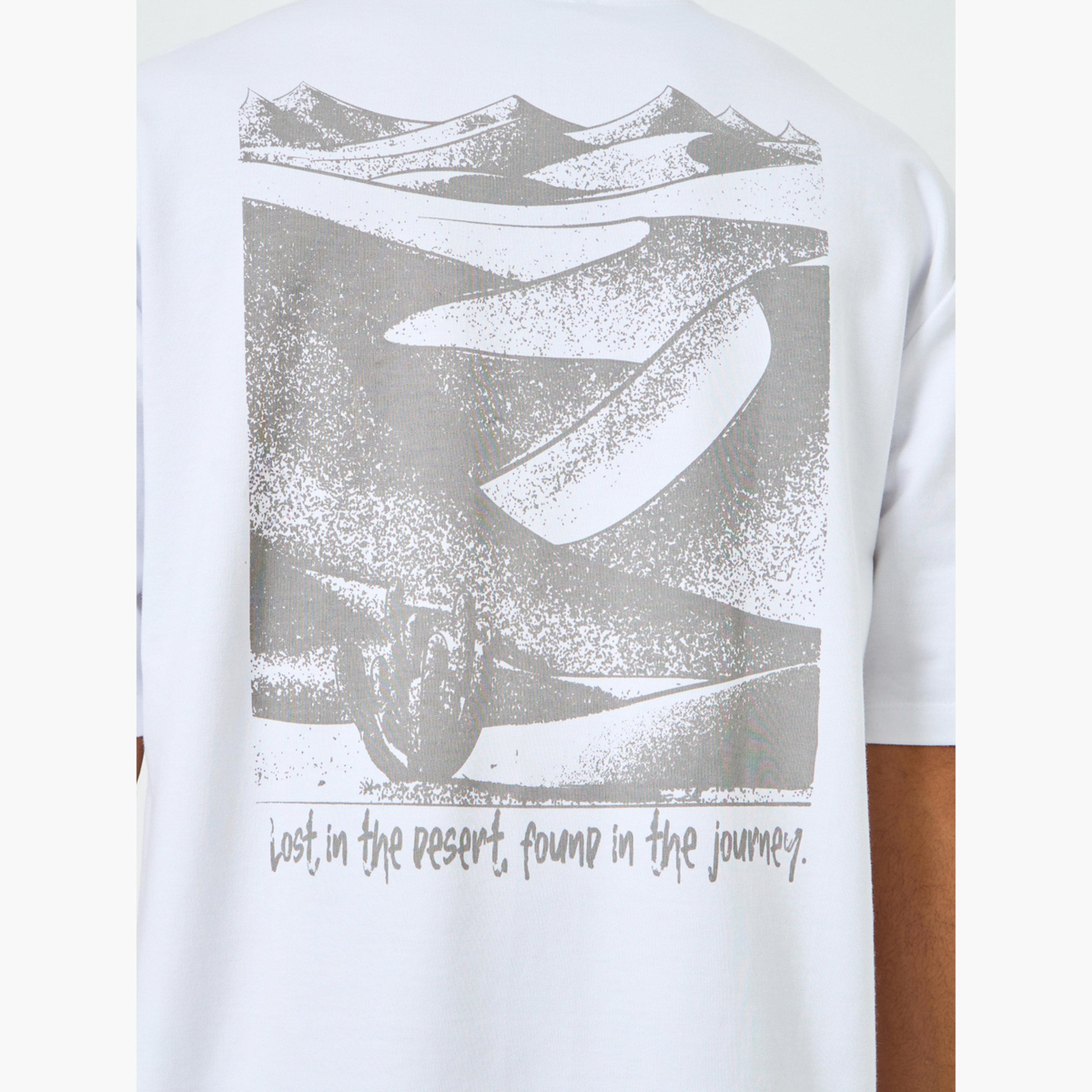 Styli Men Graphic Oversized T-Shirt and Shorts Co-Ords-men-clothing-coordsets-image-4
