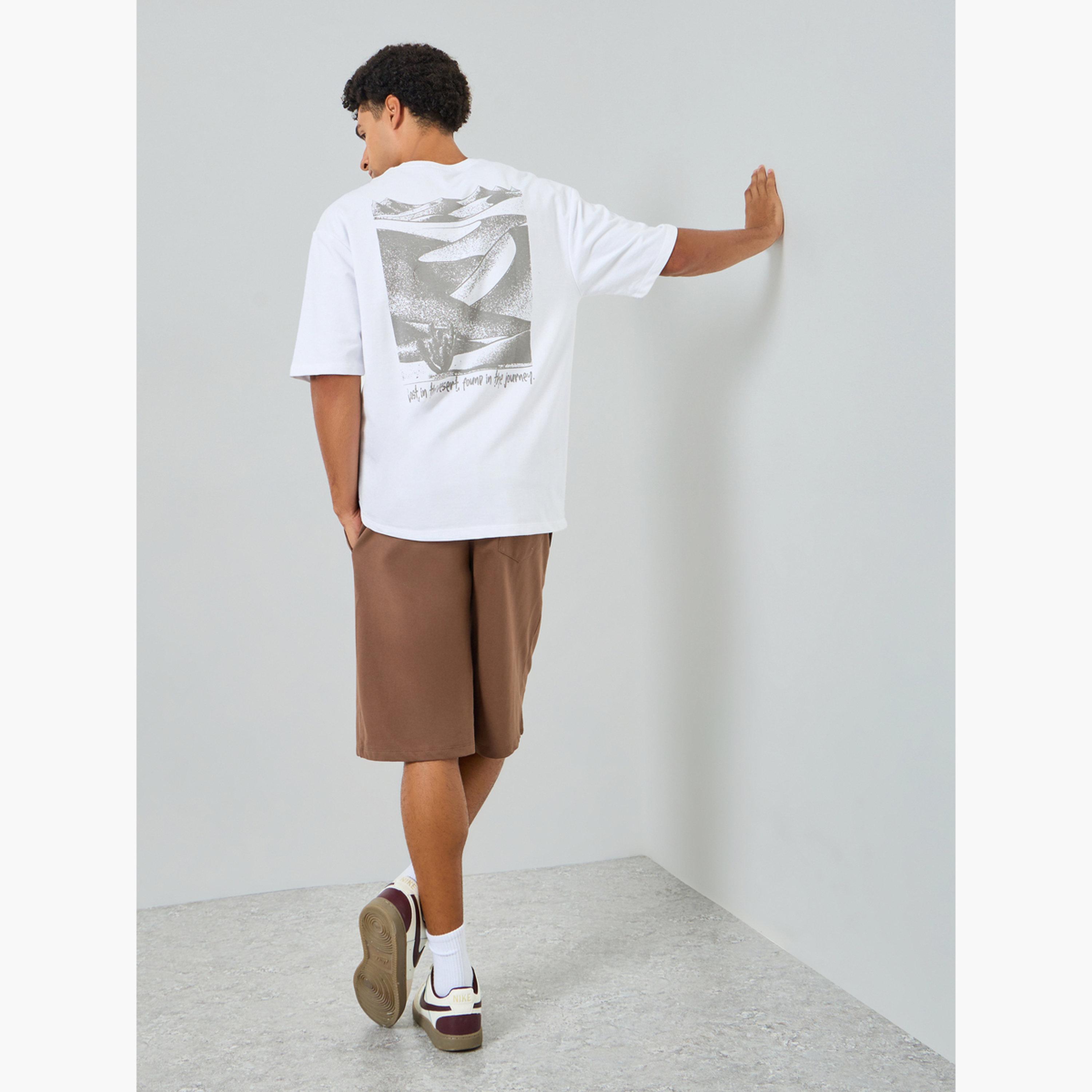 Styli Men Graphic Oversized T-Shirt and Shorts Co-Ords-men-clothing-coordsets-image-6