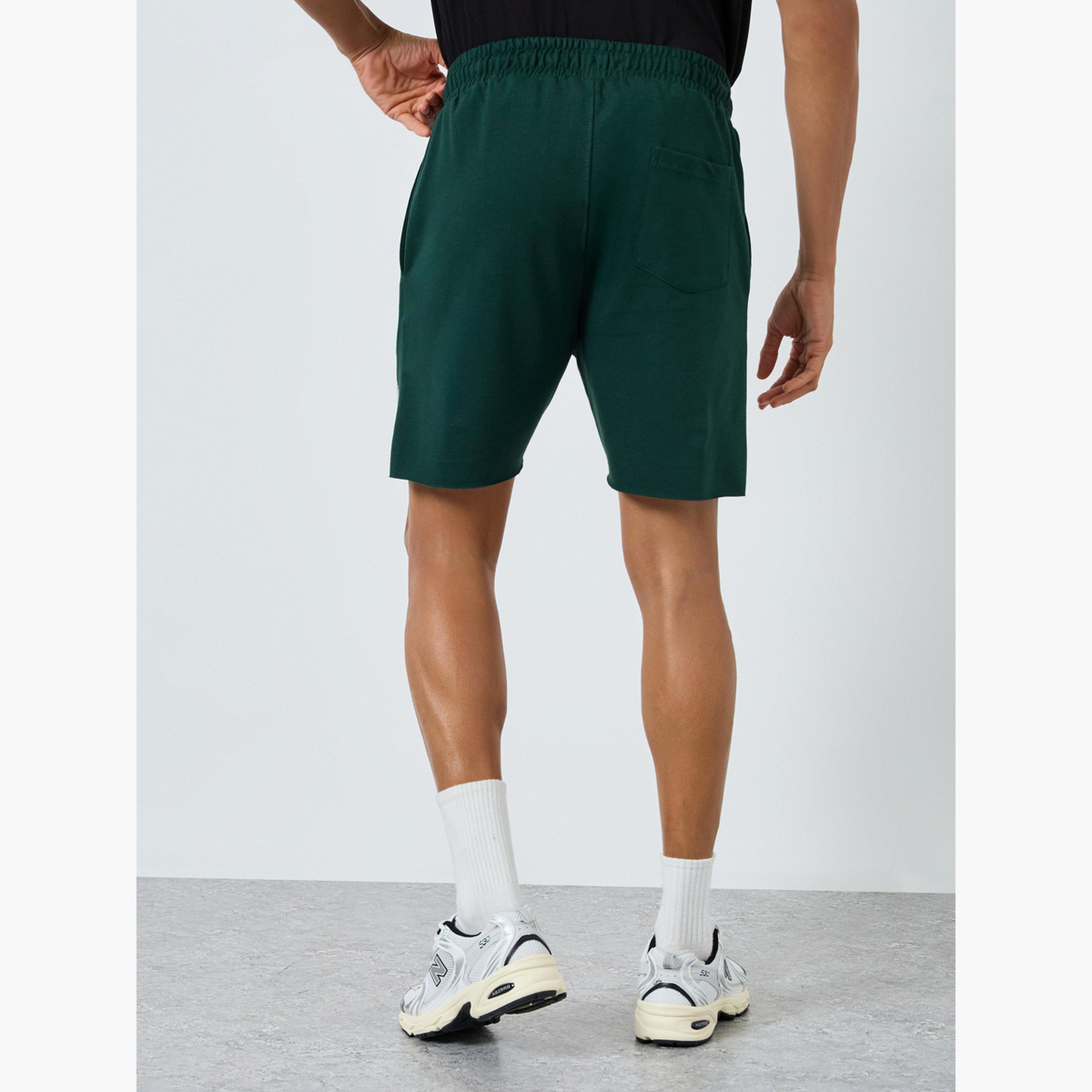 Styli Men Green Printed Regular Fit Shorts-men-clothing-bottoms-shorts-image-4
