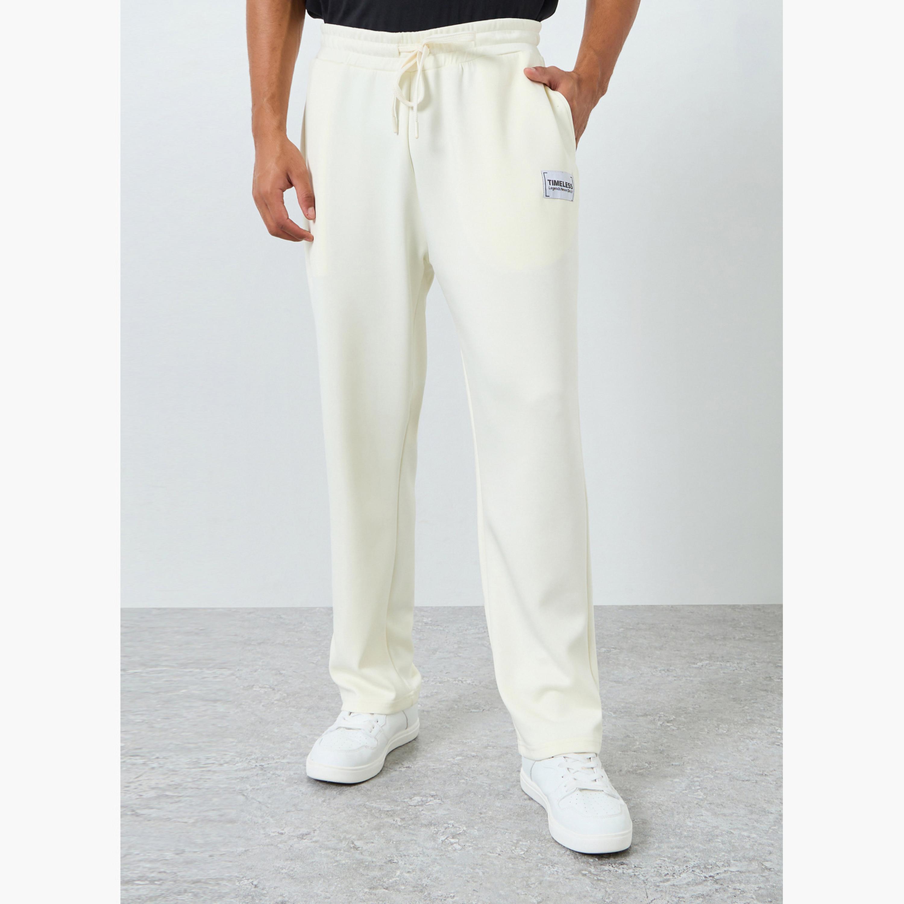 Styli Men Cream Relaxed Fit Joggers-men-clothing-bottoms-joggers-image-1