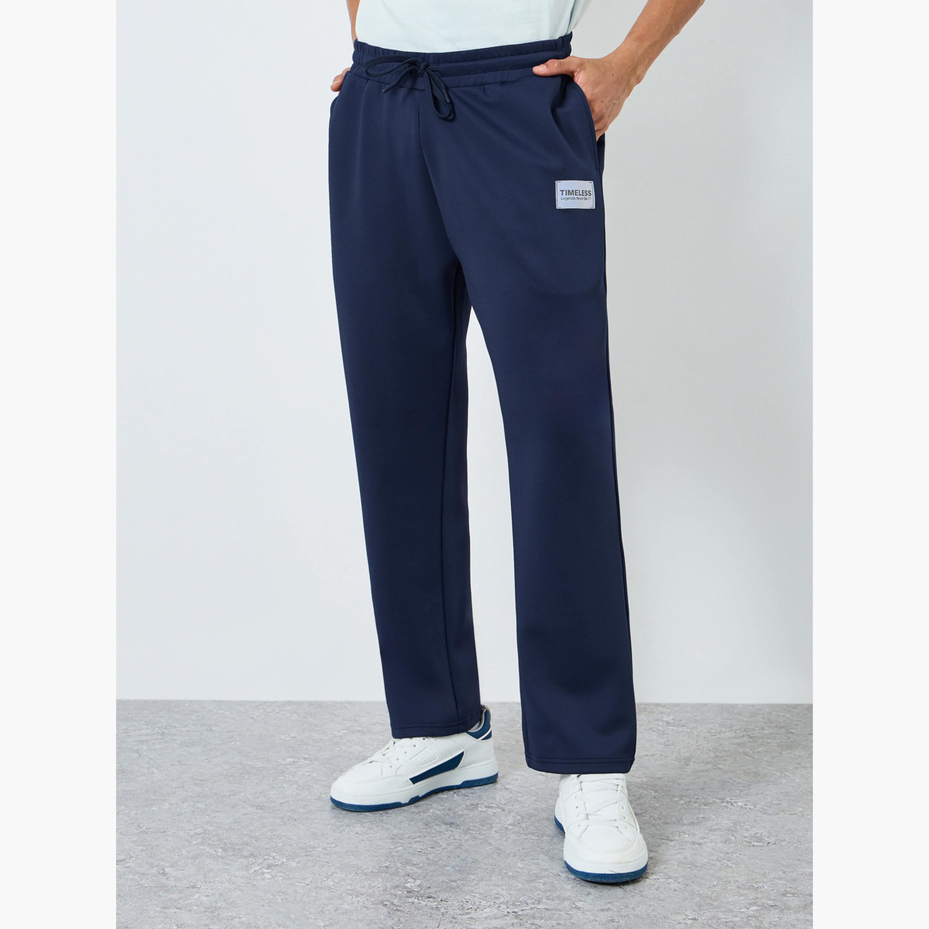 Styli Men Navy Blue Relaxed Fit Joggers-men-clothing-bottoms-joggers-image-1