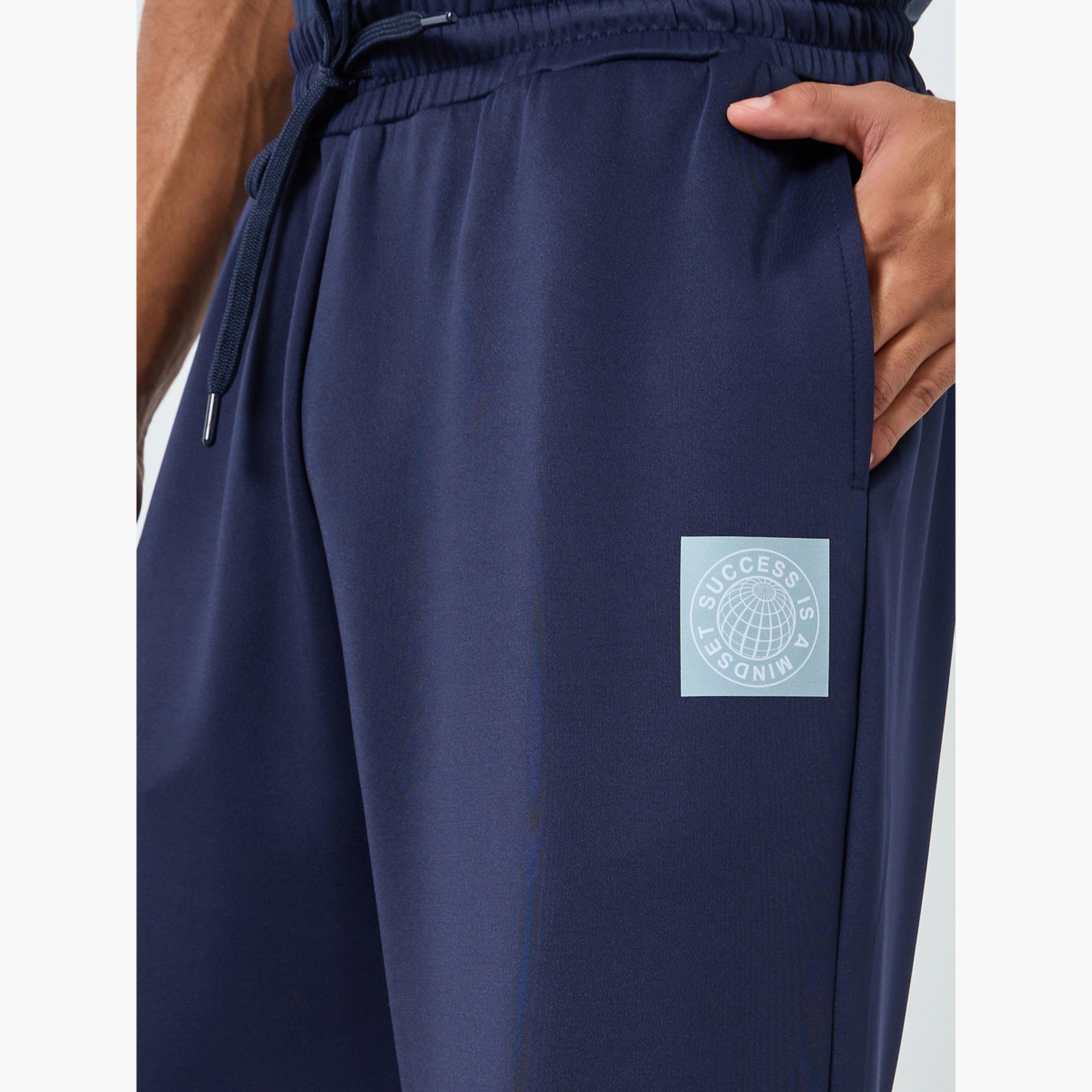 Styli Men Navy Blue Wide Leg Joggers-men-clothing-bottoms-joggers-image-3