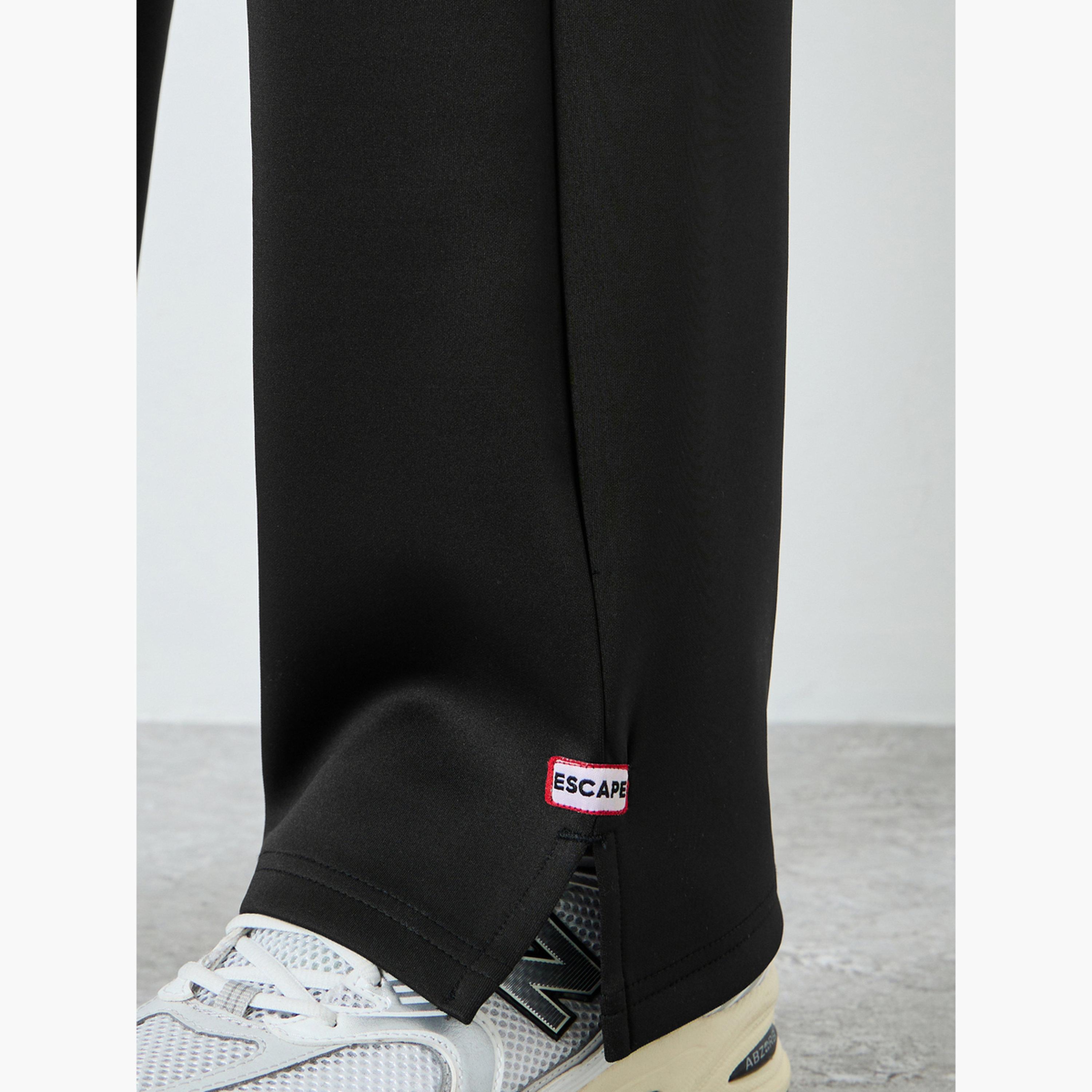 Styli Men Black Oversized Scuba Joggers-men-clothing-bottoms-joggers-image-4