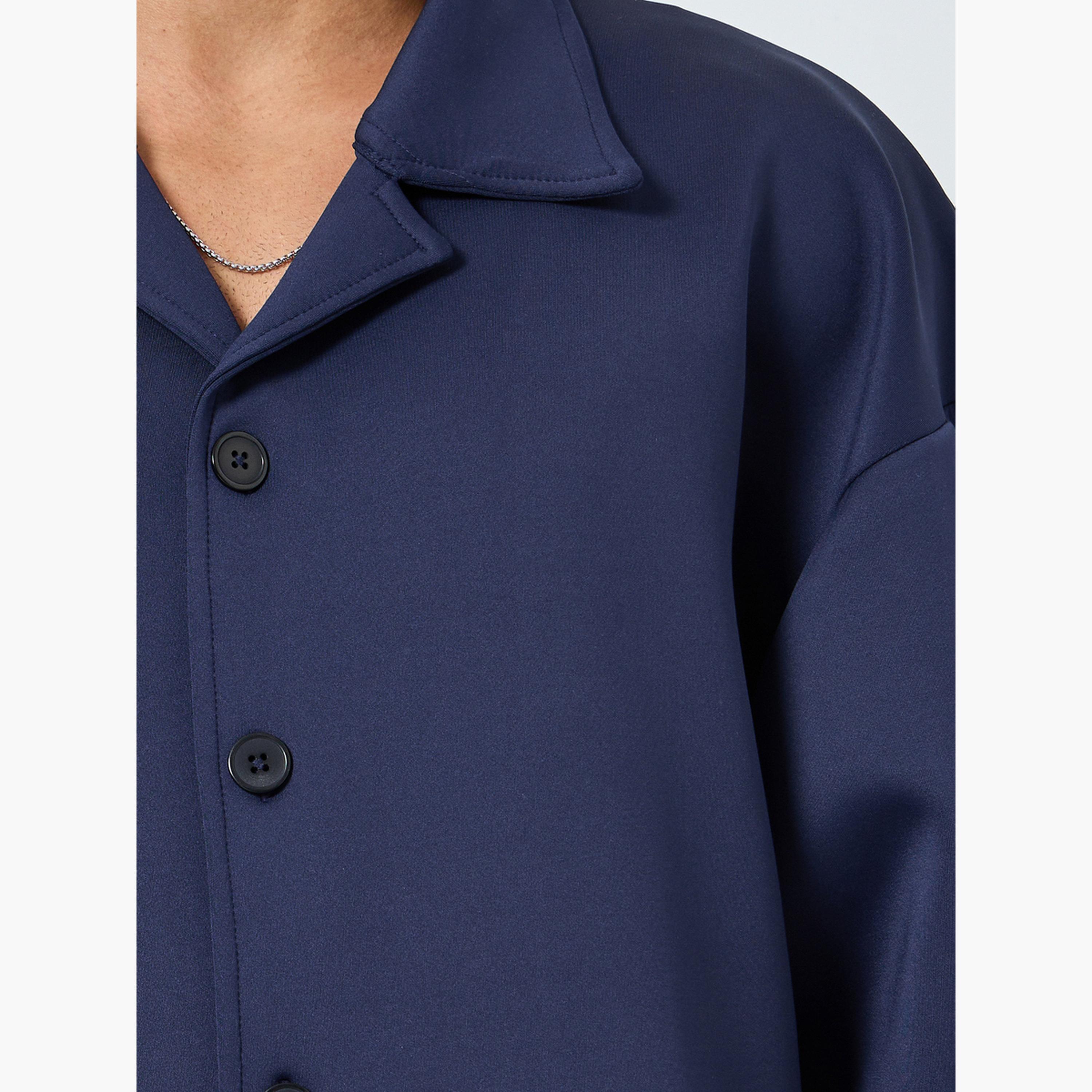 طقم منسق من شورت وبلوزة بأكمام قصيرة-men-clothing-coordsets-image-3