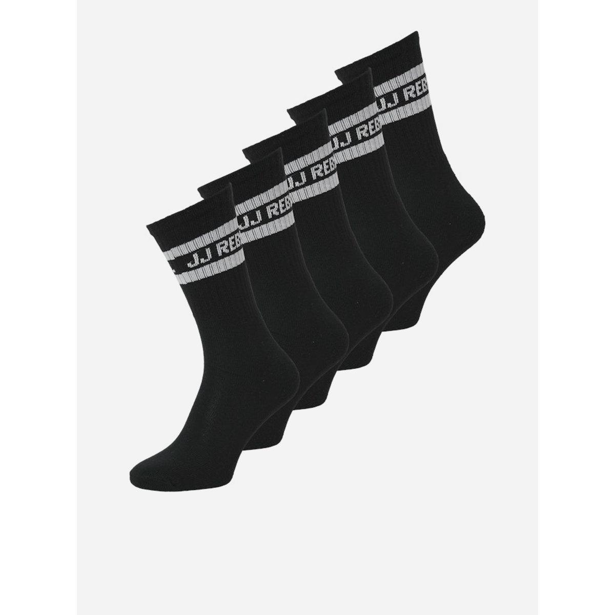 REBEL Pack of 5 - Men Logo Ankle Tennis Socks-men-socks-image-1
