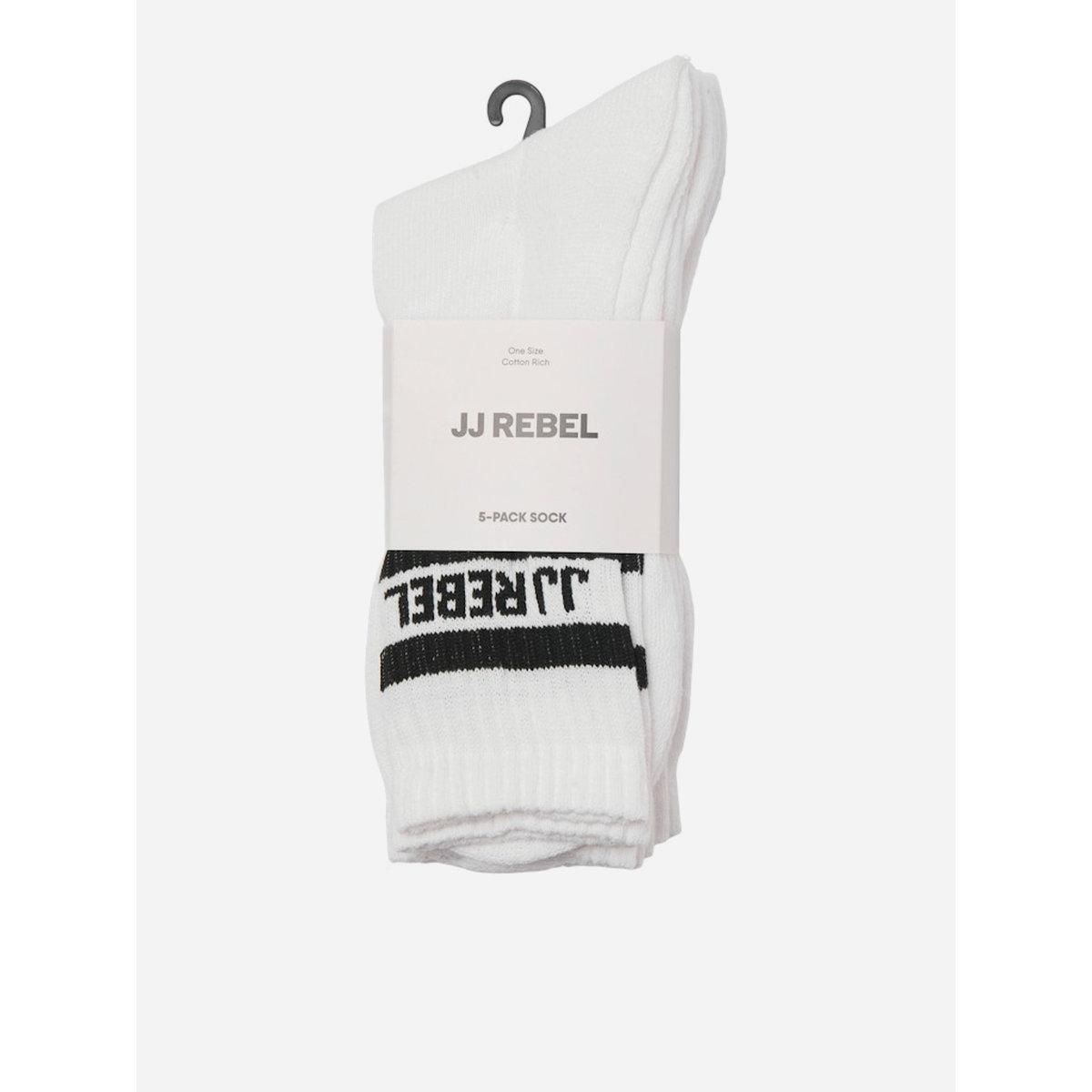 REBEL Pack of 5 - Men White Ankle Socks-men-socks-image-3