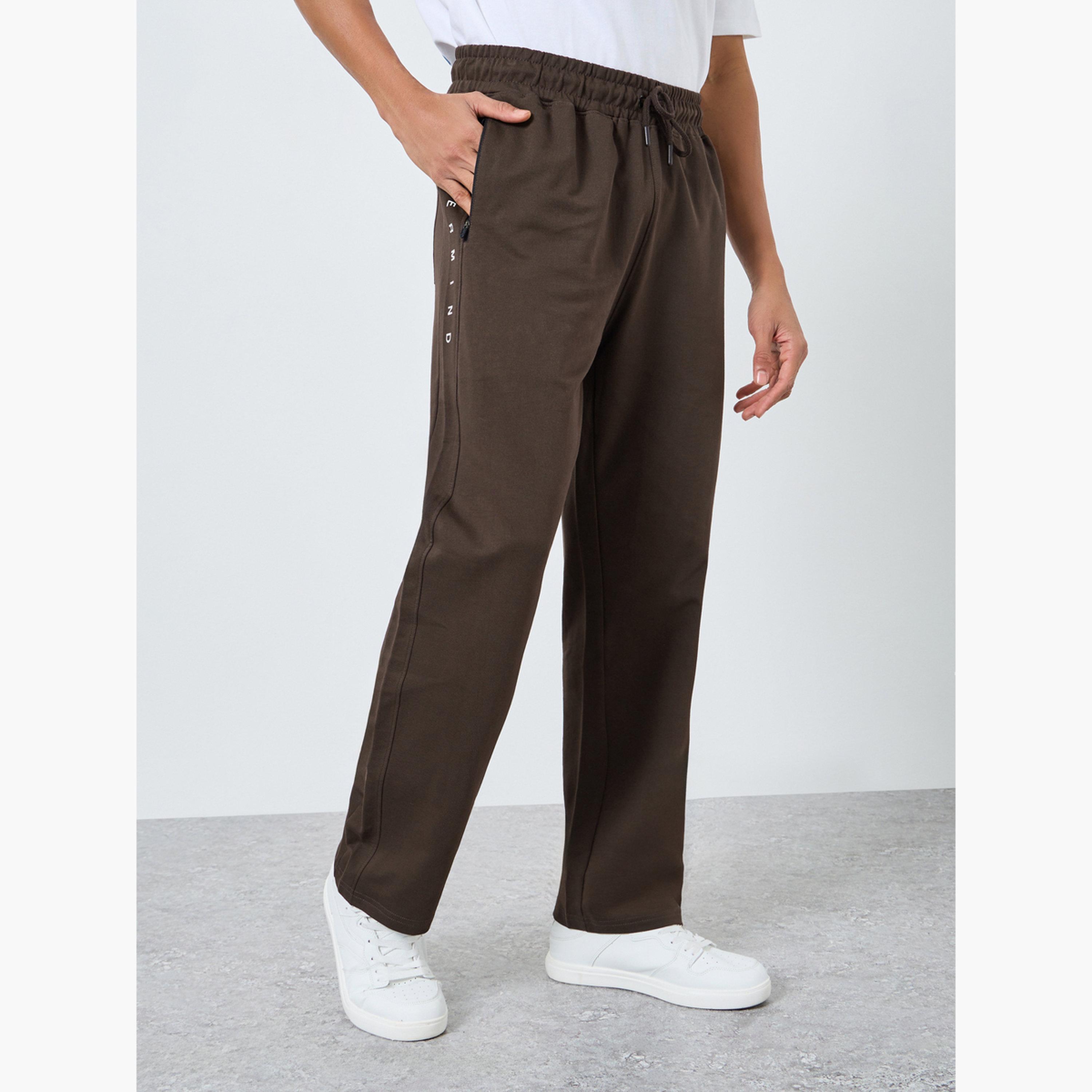 Styli Men Brown Relaxed Fit Joggers-men-clothing-bottoms-joggers-image-1