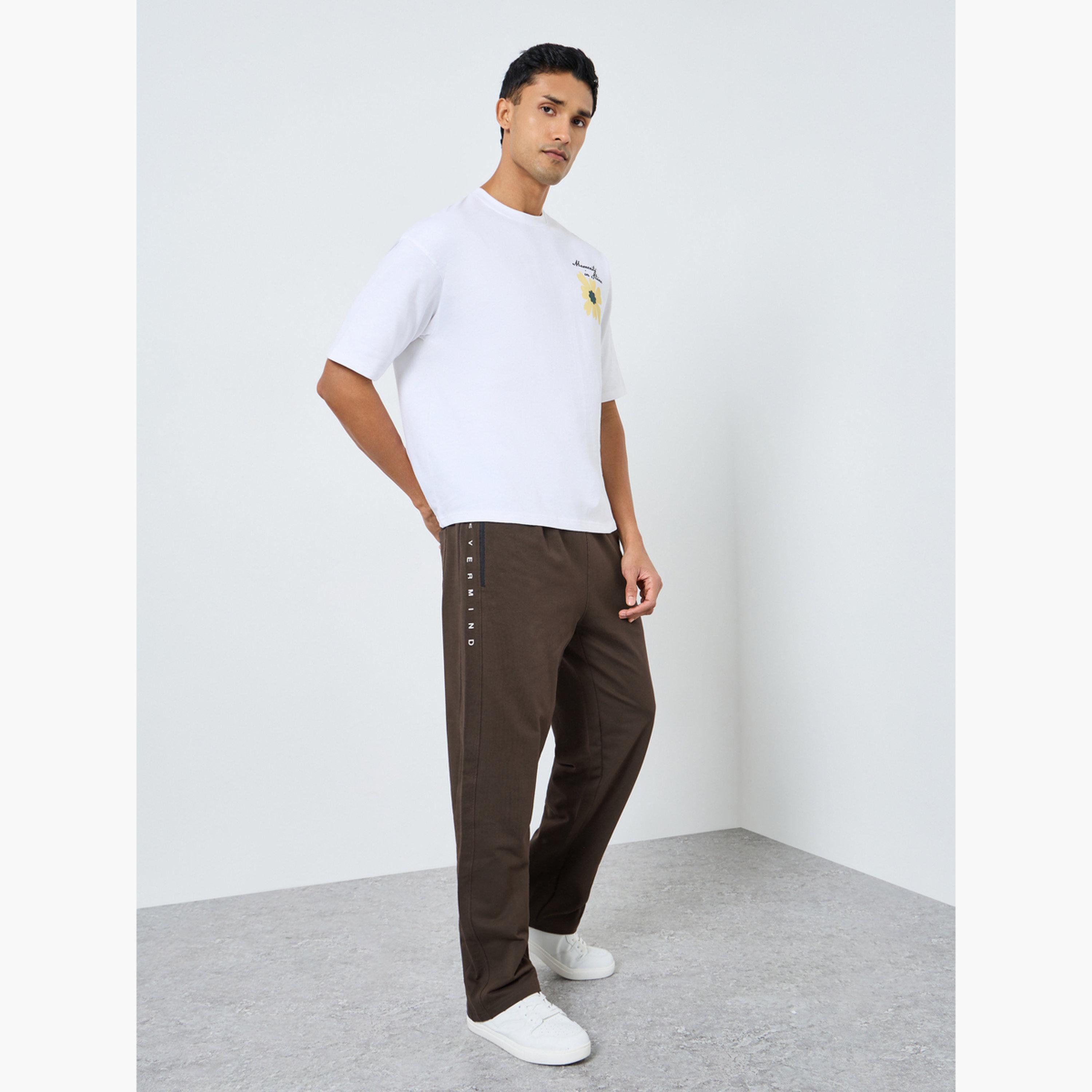 Styli Men Brown Relaxed Fit Joggers-men-clothing-bottoms-joggers-image-2