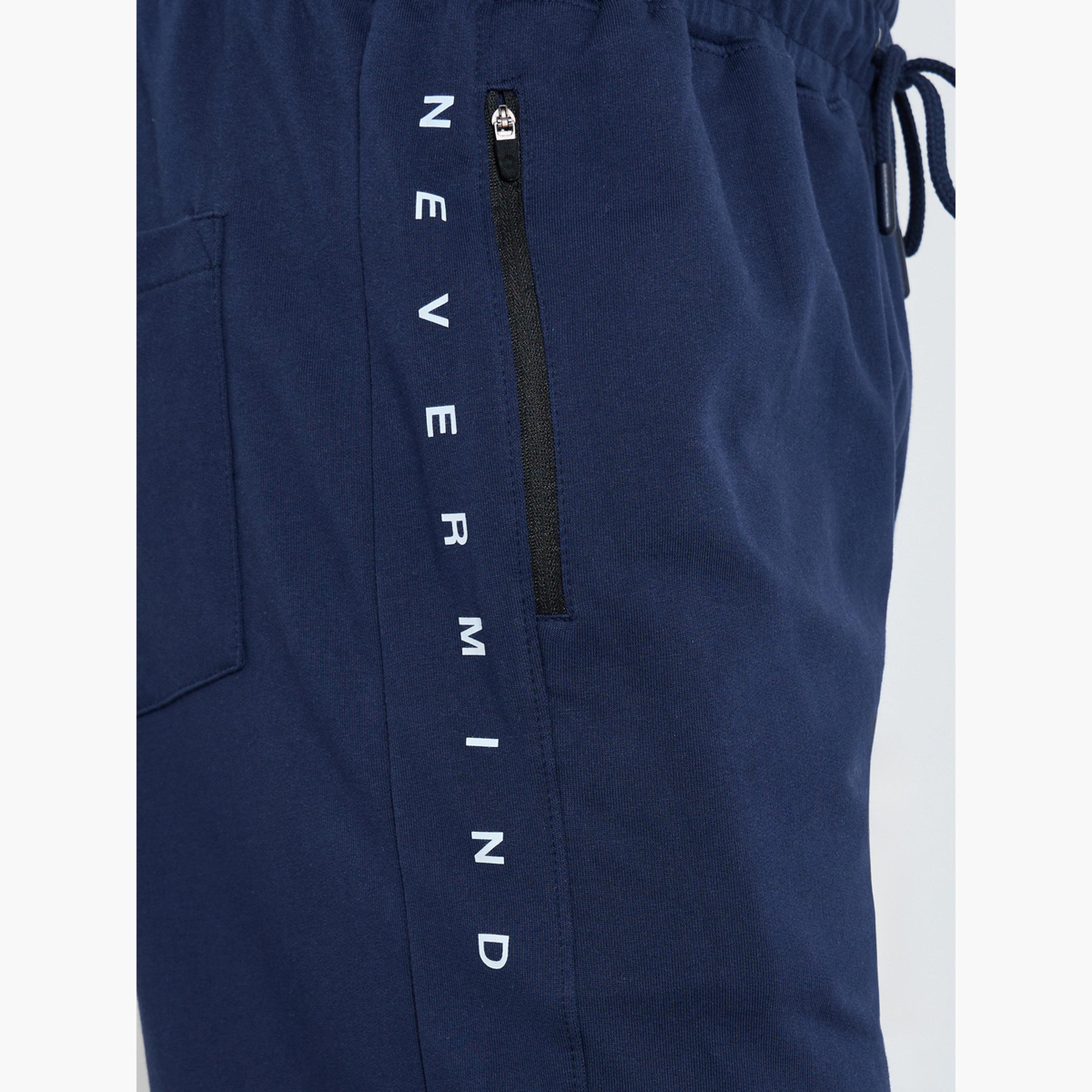 Styli Men Navy Blue Relaxed Fit Joggers-men-clothing-bottoms-joggers-image-3