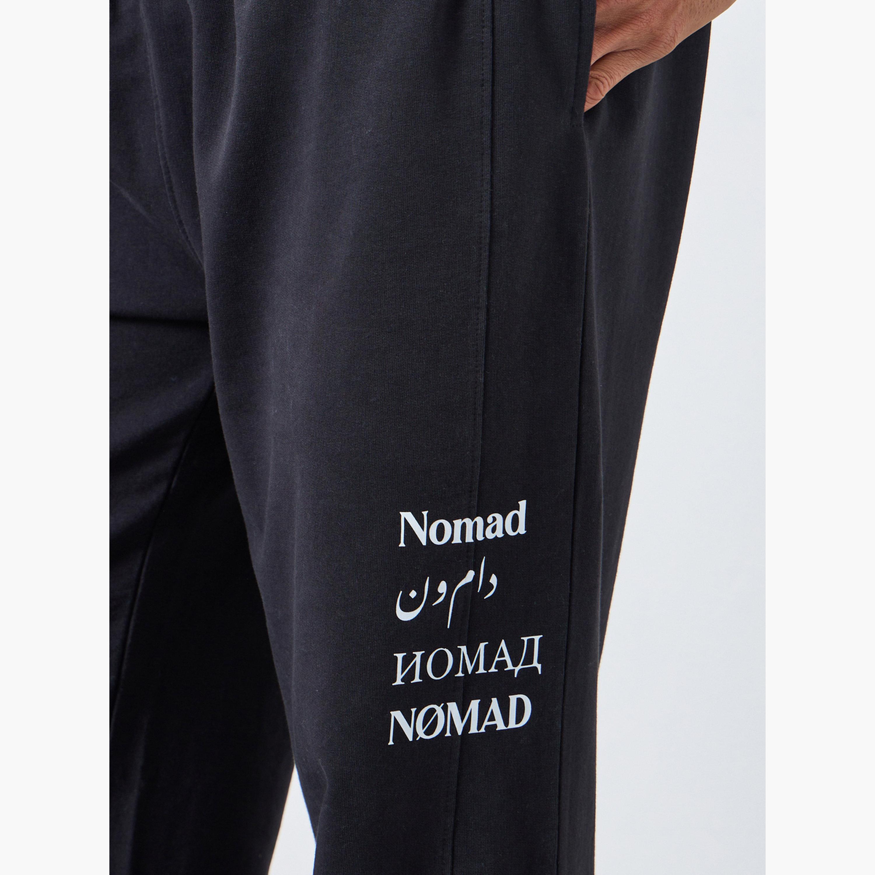Styli Men Black Slogan Print Relaxed Joggers-men-clothing-bottoms-joggers-image-3