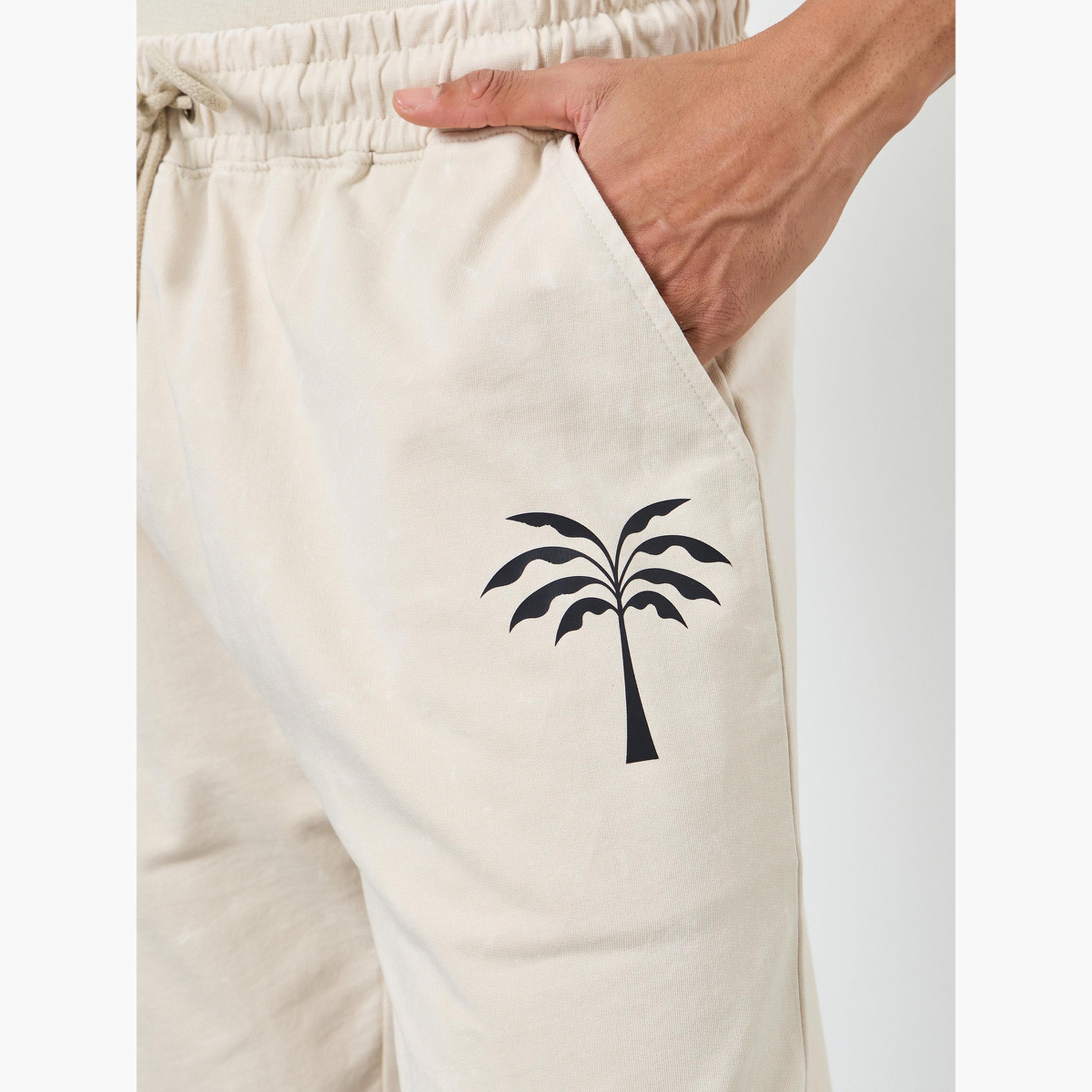 Styli Men Beige Acid Wash Oversized Joggers-men-clothing-bottoms-joggers-image-3