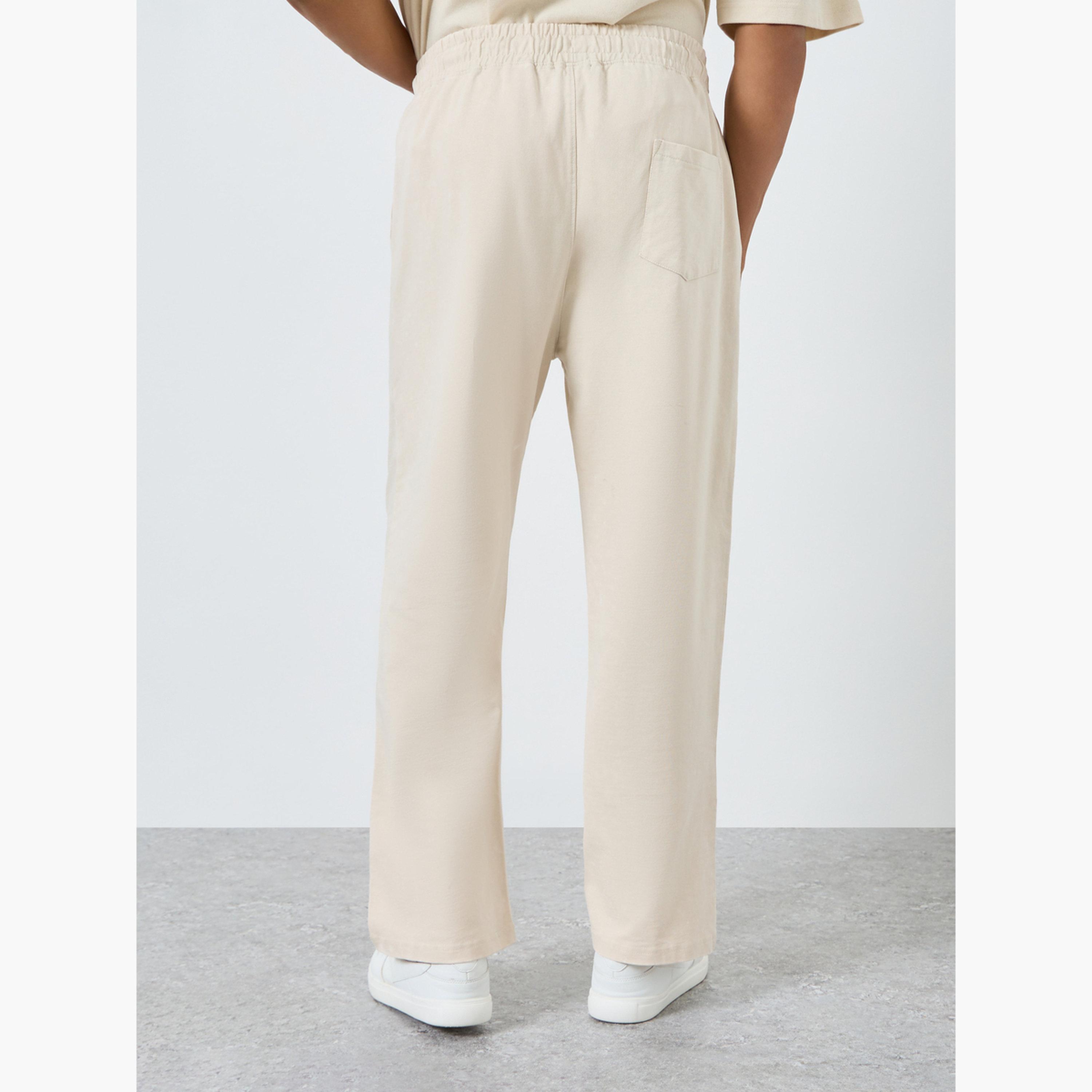 Styli Men Beige Acid Wash Oversized Joggers-men-clothing-bottoms-joggers-image-4