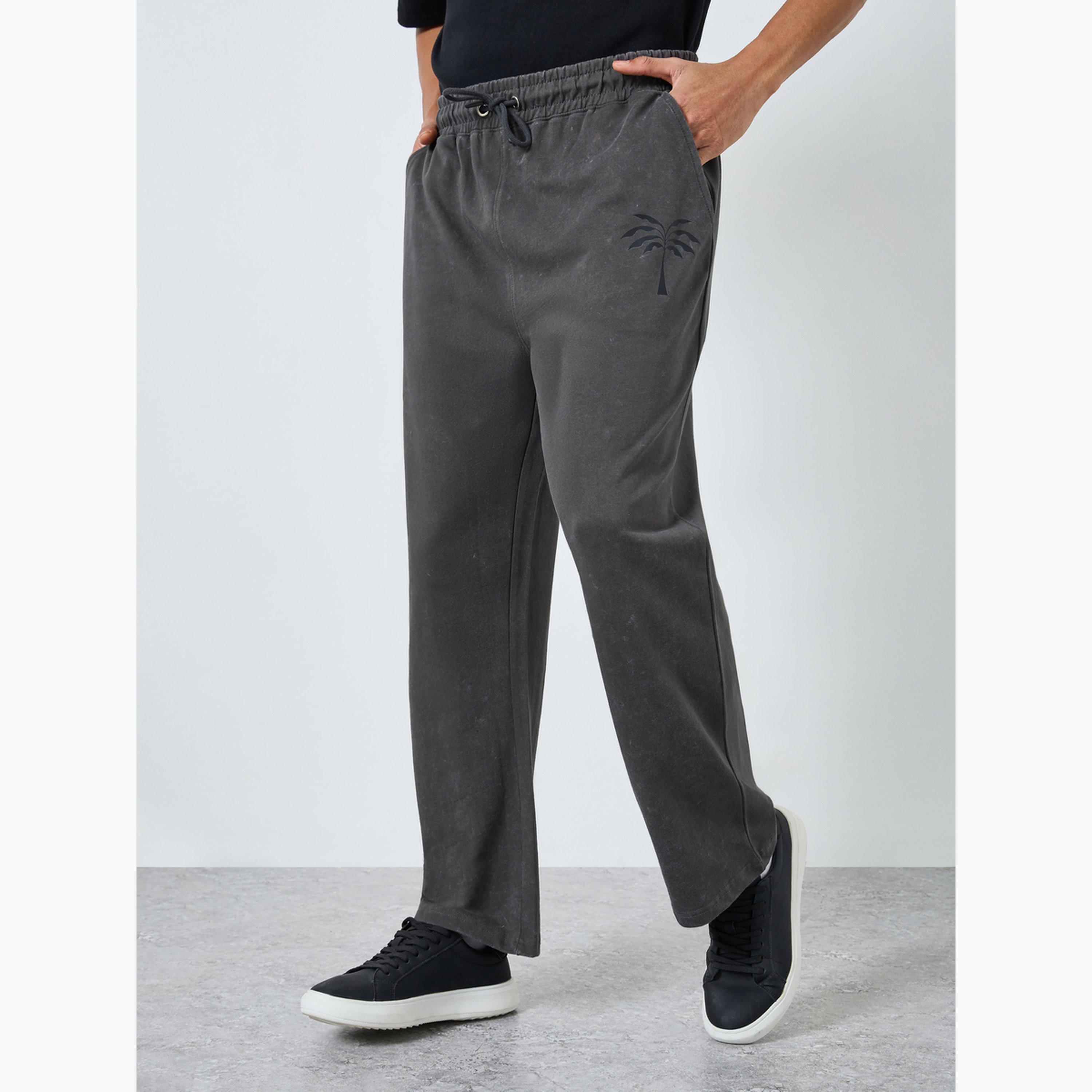 Styli Men Charcoal Acid Wash Oversized Joggers-men-clothing-bottoms-joggers-image-1