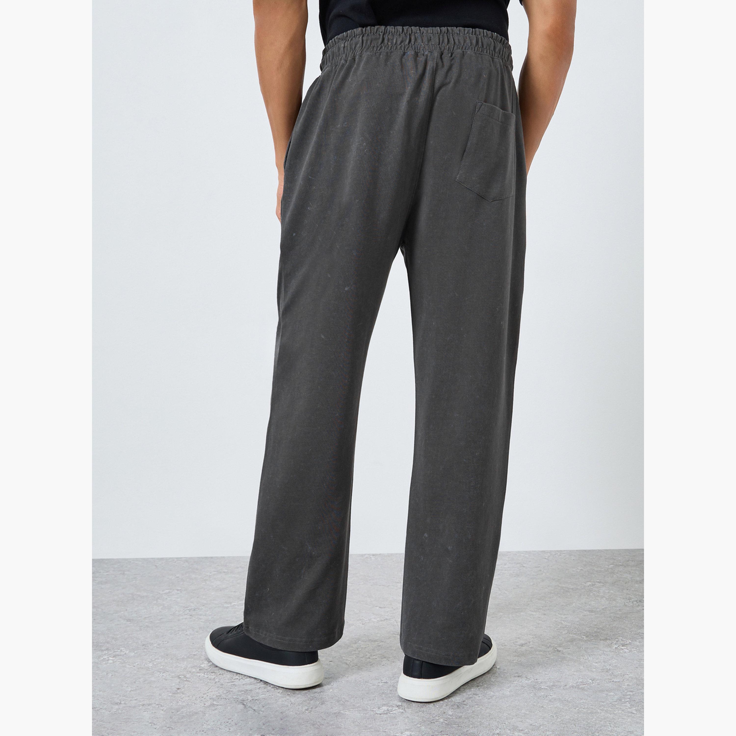 Styli Men Charcoal Acid Wash Oversized Joggers-men-clothing-bottoms-joggers-image-4