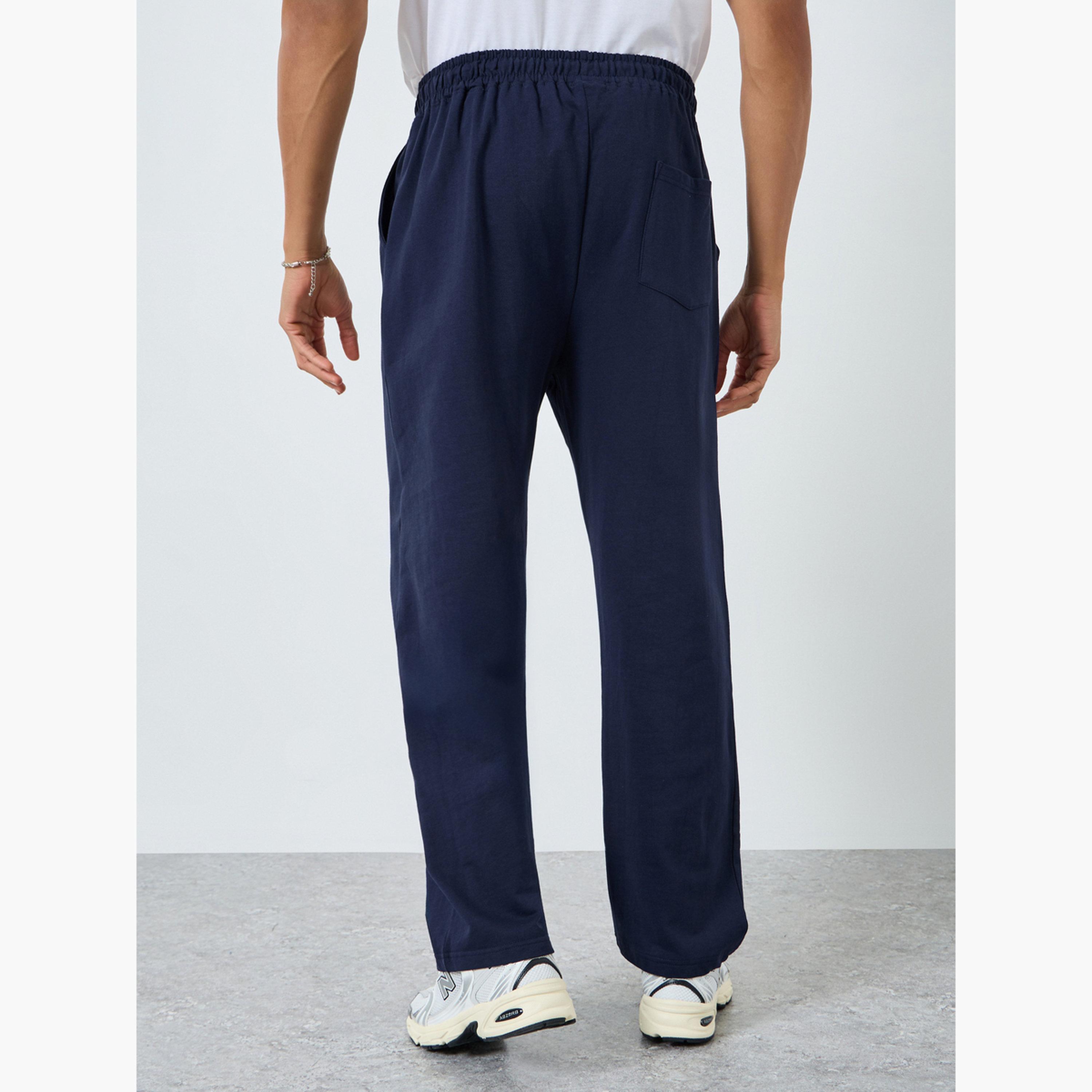 Styli Men Oversized Minimal Print Terry Joggers-men-clothing-bottoms-joggers-image-4