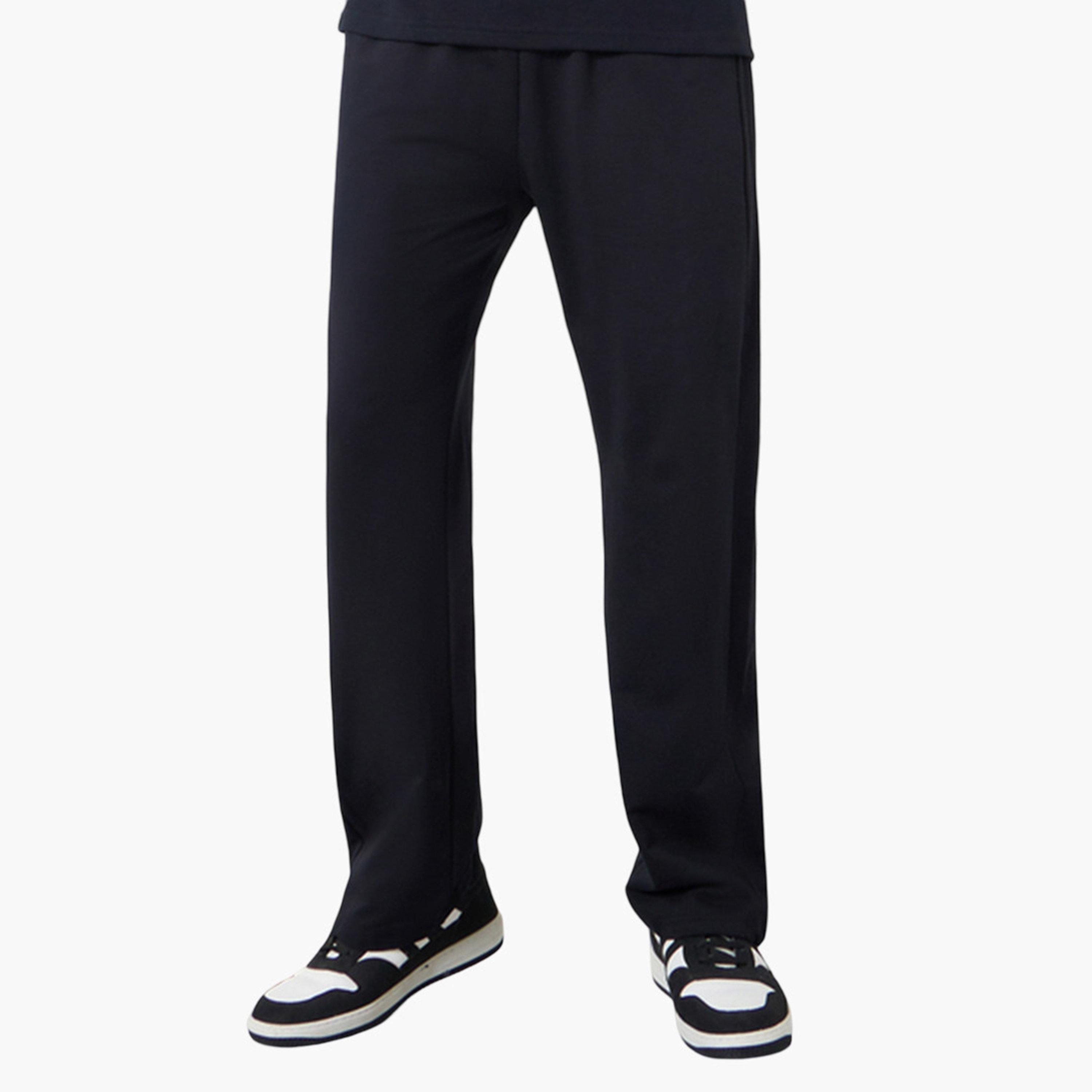 بنطال جوغر رجالي فضفاض بتفاصيل بارزة على الجانب-men-clothing-bottoms-joggers-image-1