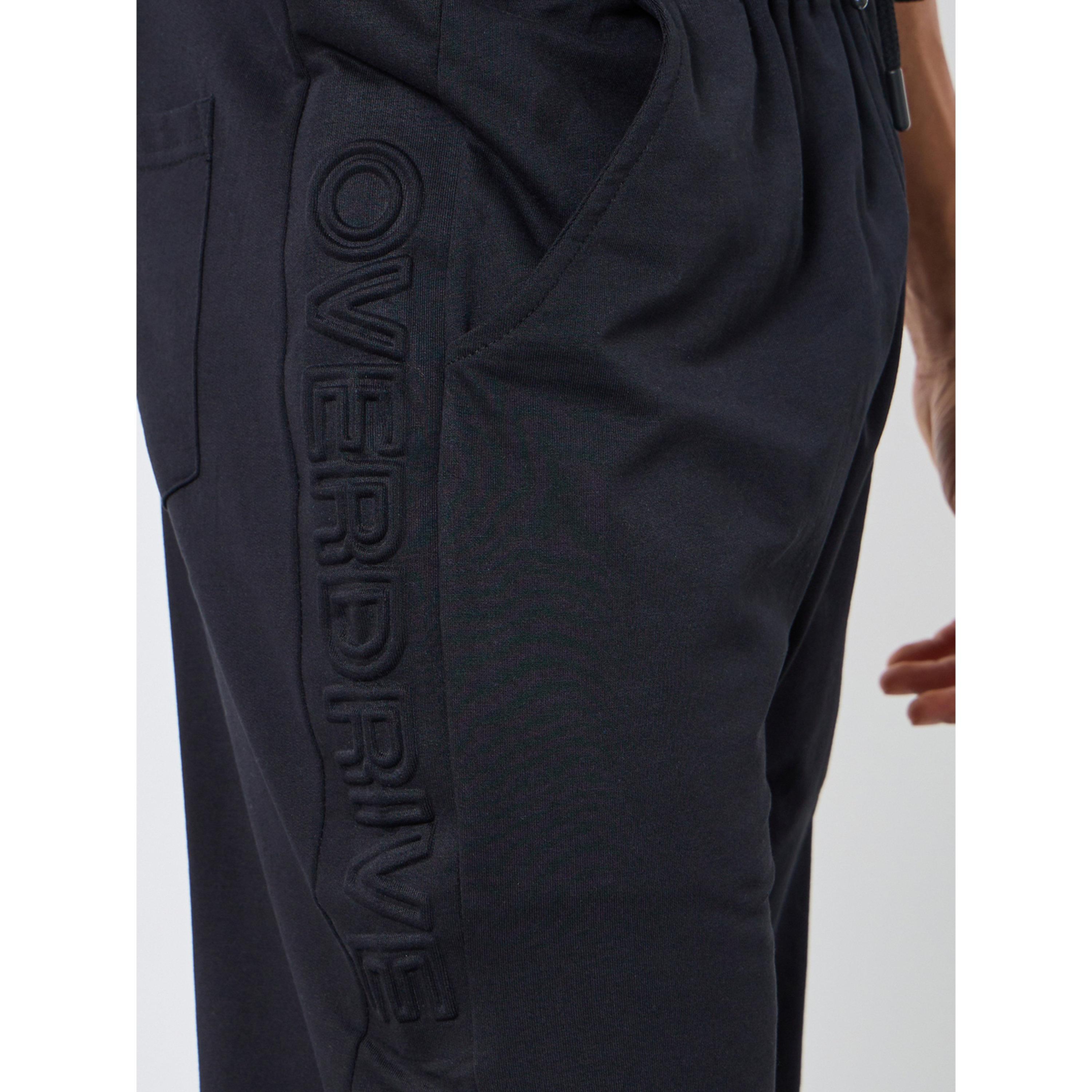 Styli Men Black Oversized Side Embossed Joggers-men-clothing-bottoms-joggers-image-5