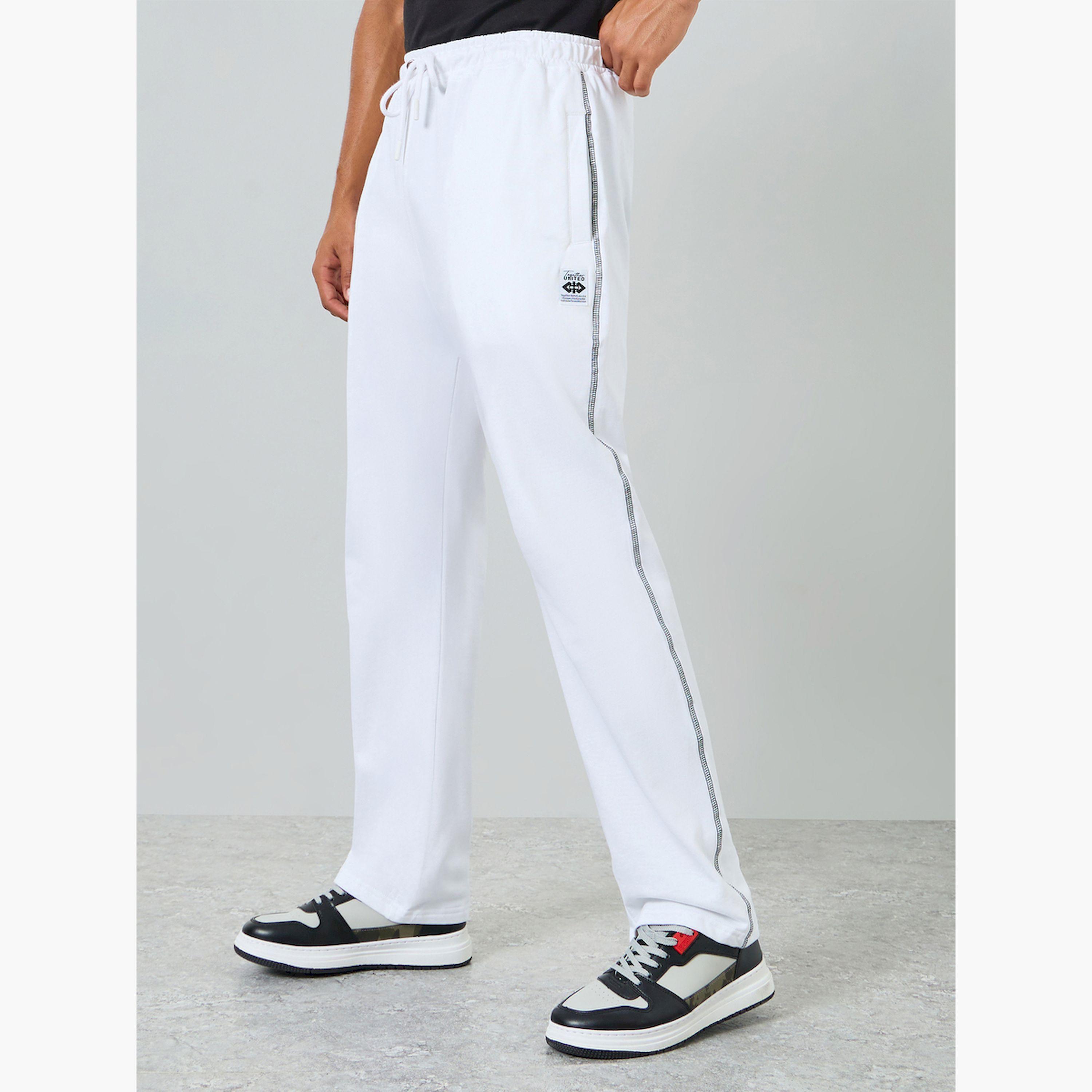 جوغر فليس بقصة أرجل مستقيمة ودرزات-men-clothing-bottoms-joggers-image-1
