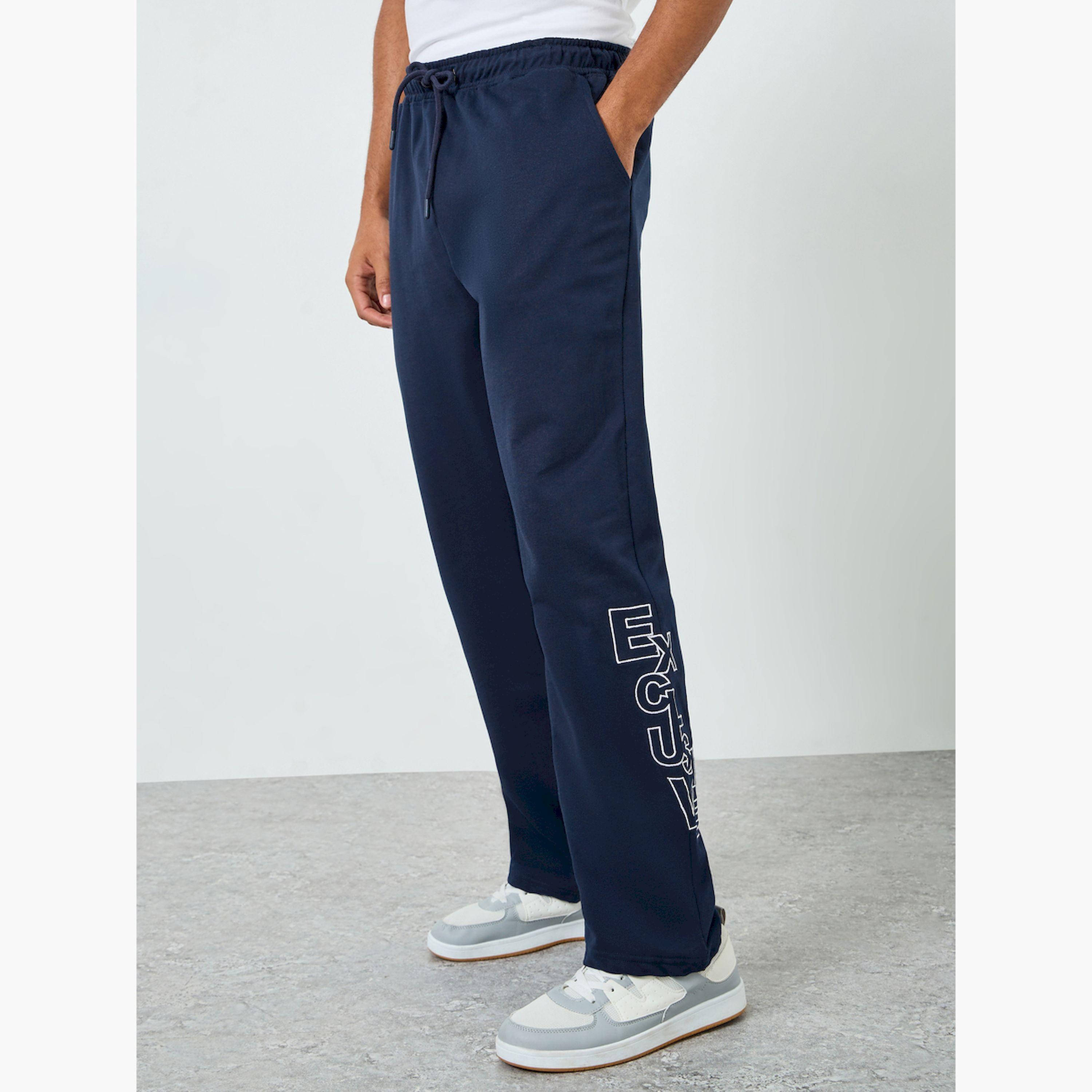Styli Men Straight Leg Terry Tonal Embroidery Joggers-men-clothing-bottoms-joggers-image-1