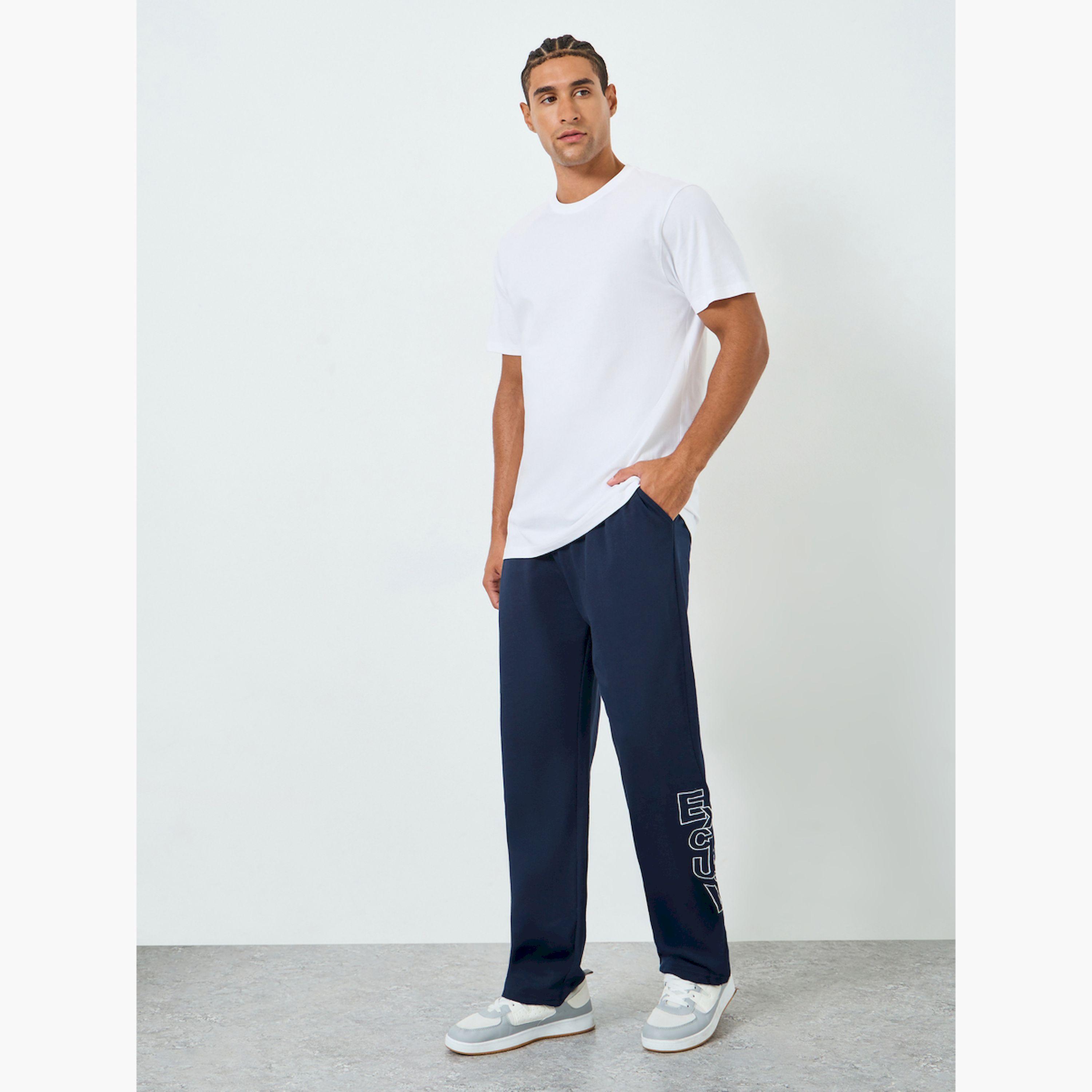 Styli Men Straight Leg Terry Tonal Embroidery Joggers-men-clothing-bottoms-joggers-image-2