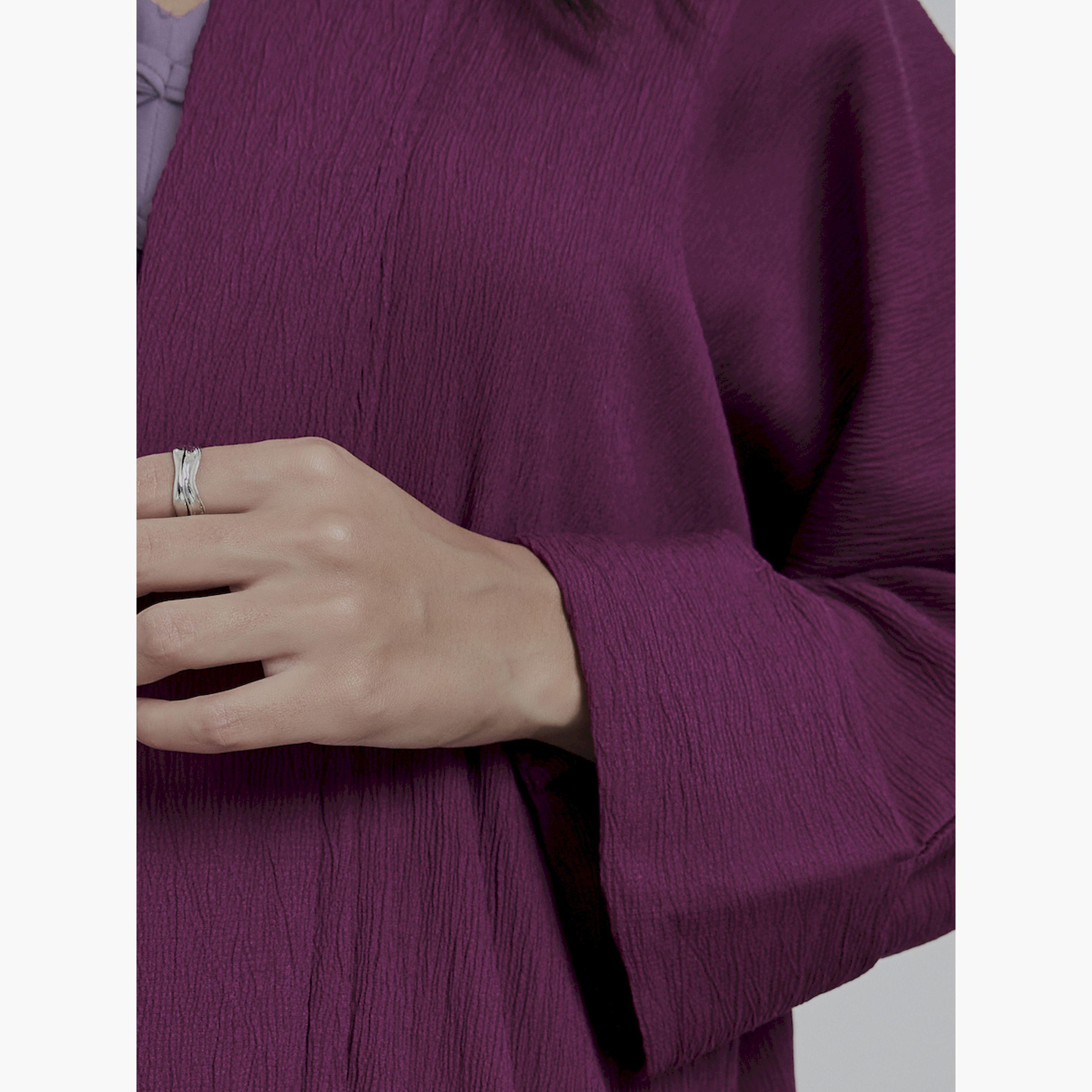 عباية بحافة واسعة مفتوحة من الأمام-women-arabicclothing-abayas-image-5