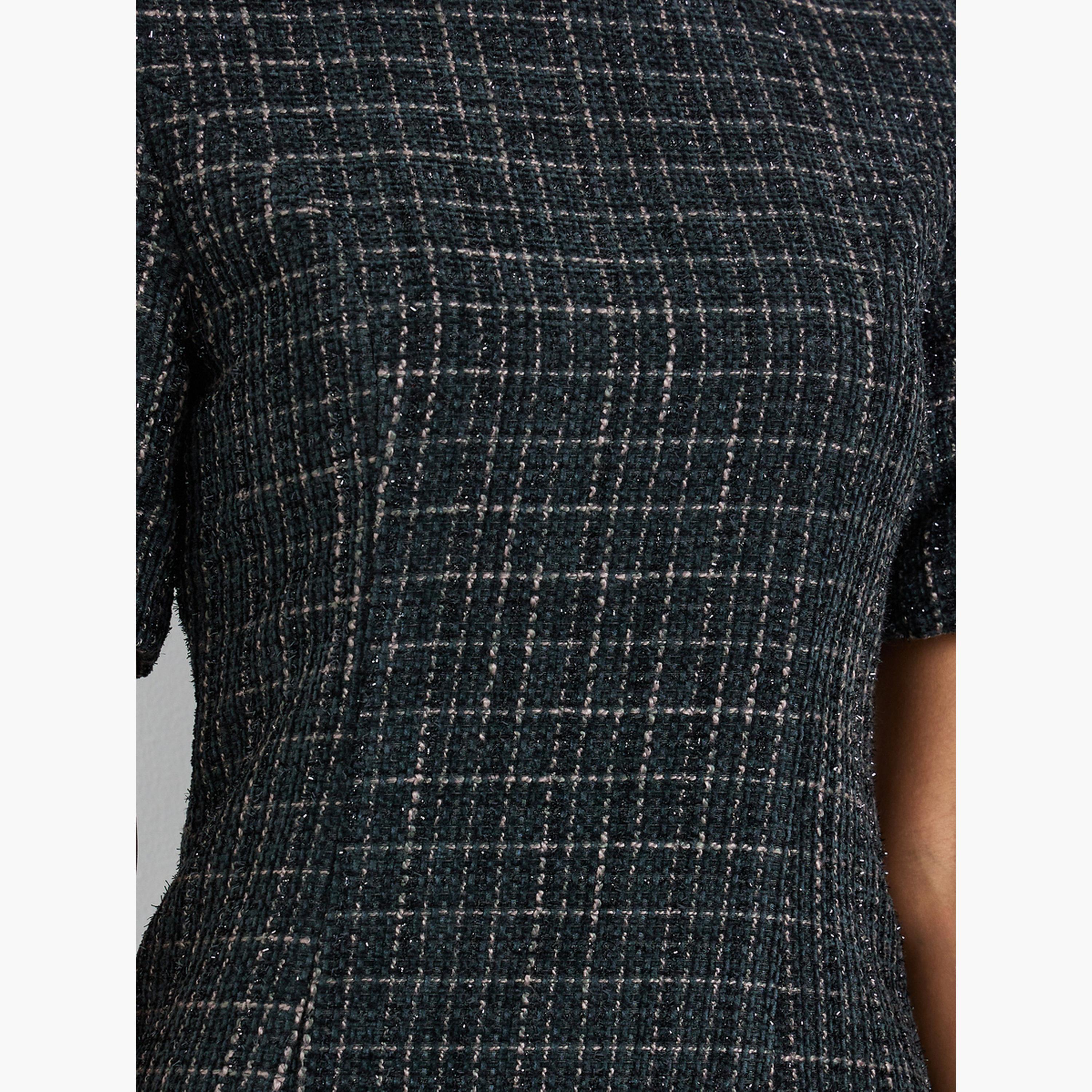 فستان ميدي بحافة ميرميد بمظهر تويد-women-clothing-dresses-image-5